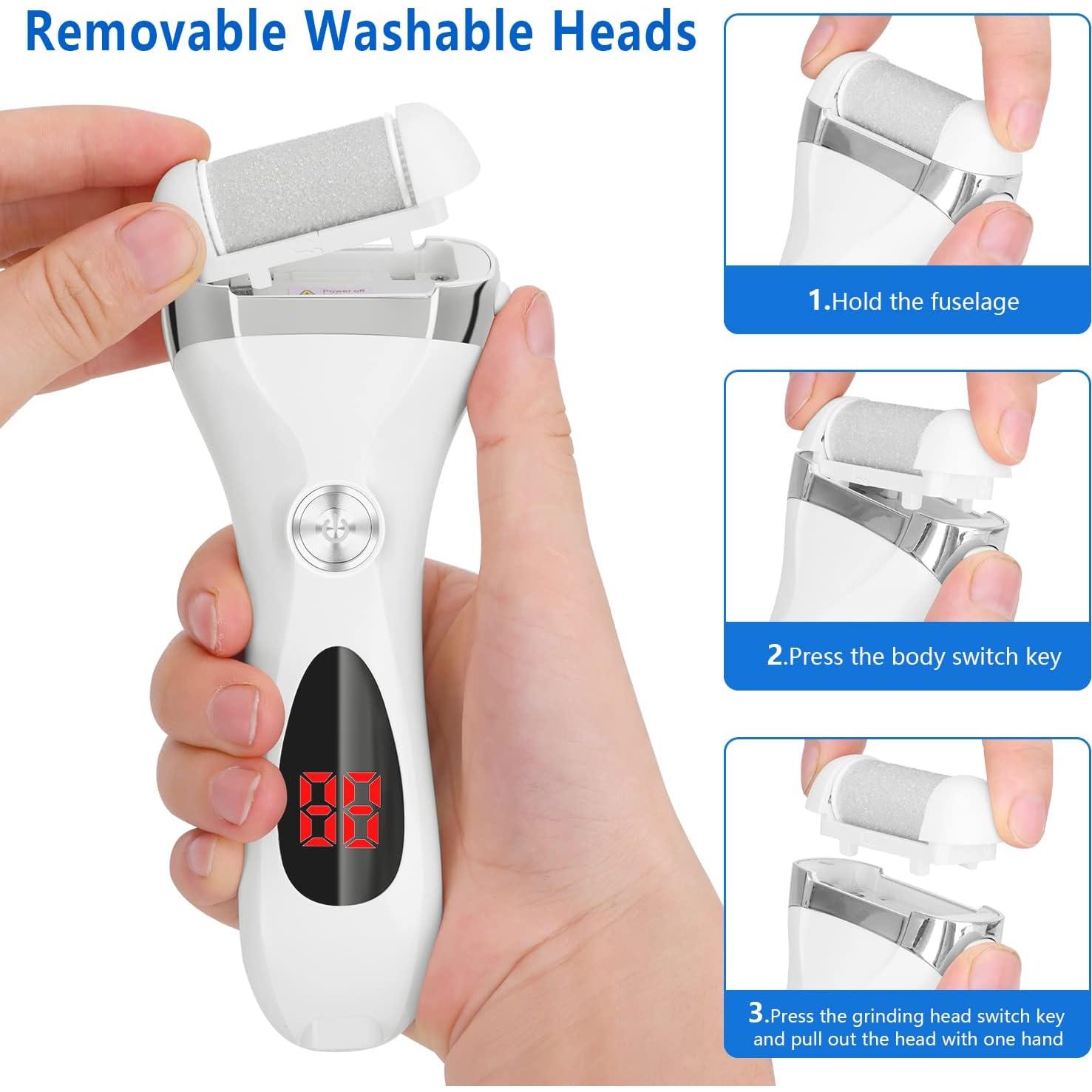 Removedor de Callos Eléctrico Elmchee con 3 Cabezas y Pantalla LED