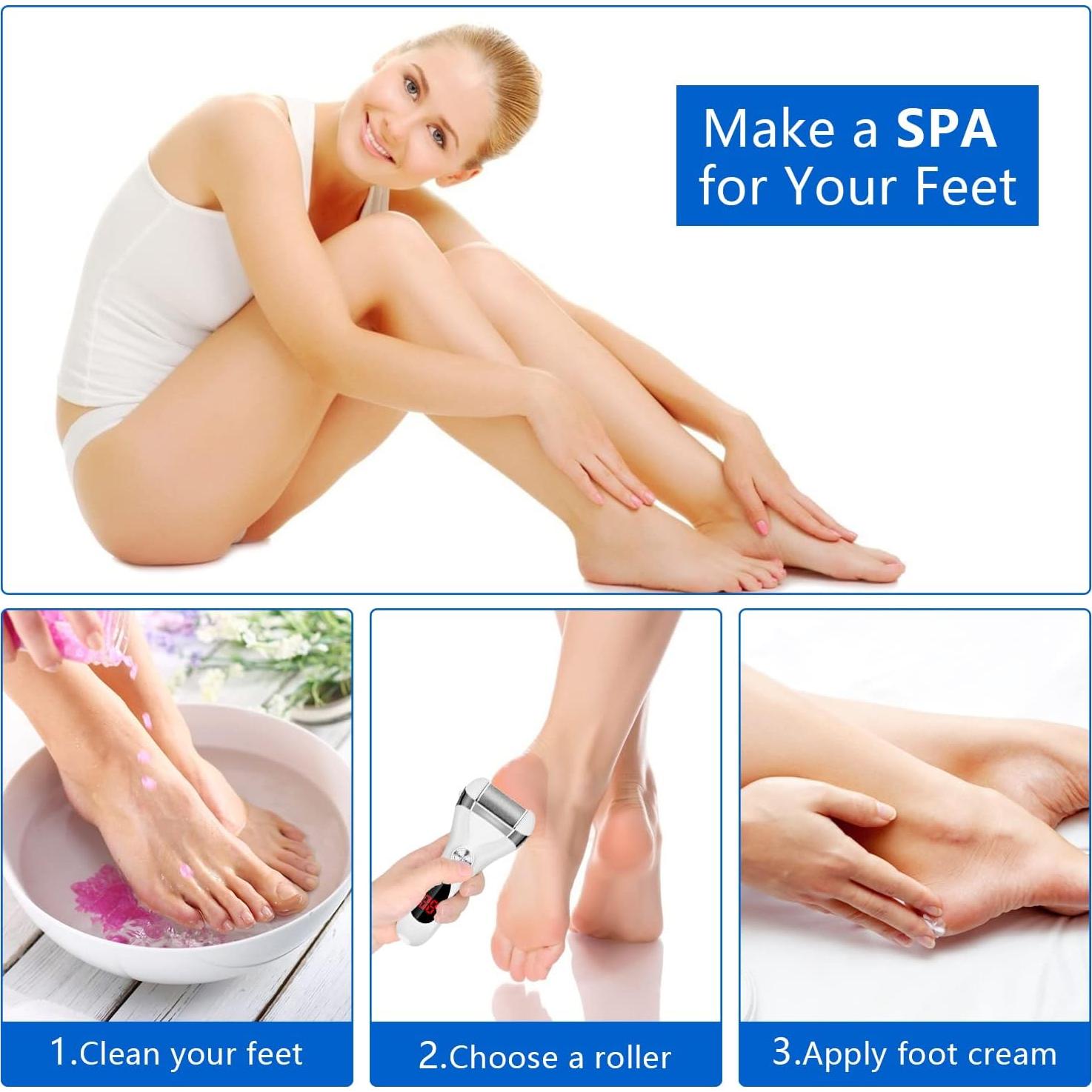 Removedor de Callos Eléctrico Elmchee con 3 Cabezas y Pantalla LED