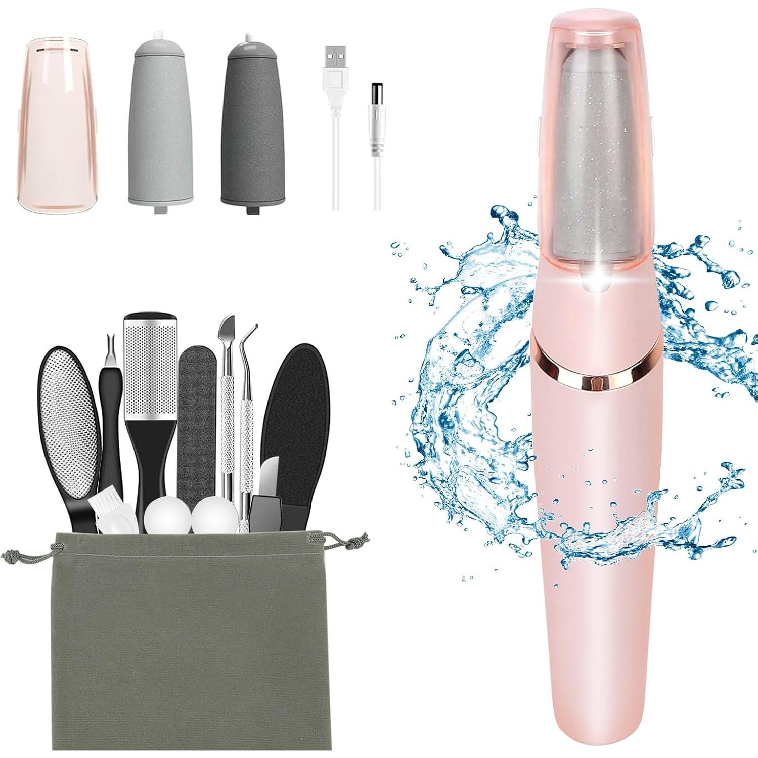 Removedor de Callos Eléctrico Haootadiy 12 en 1 Rosa