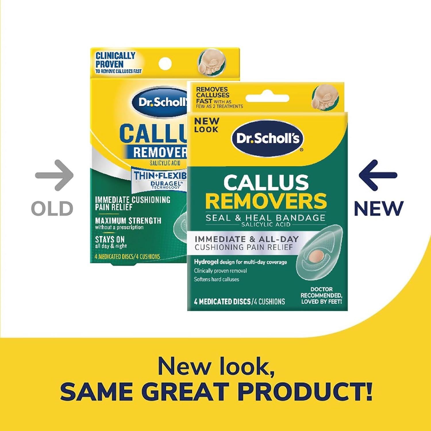 Removedor de Callos Dr. Scholl's Hidrogel 4 Piezas