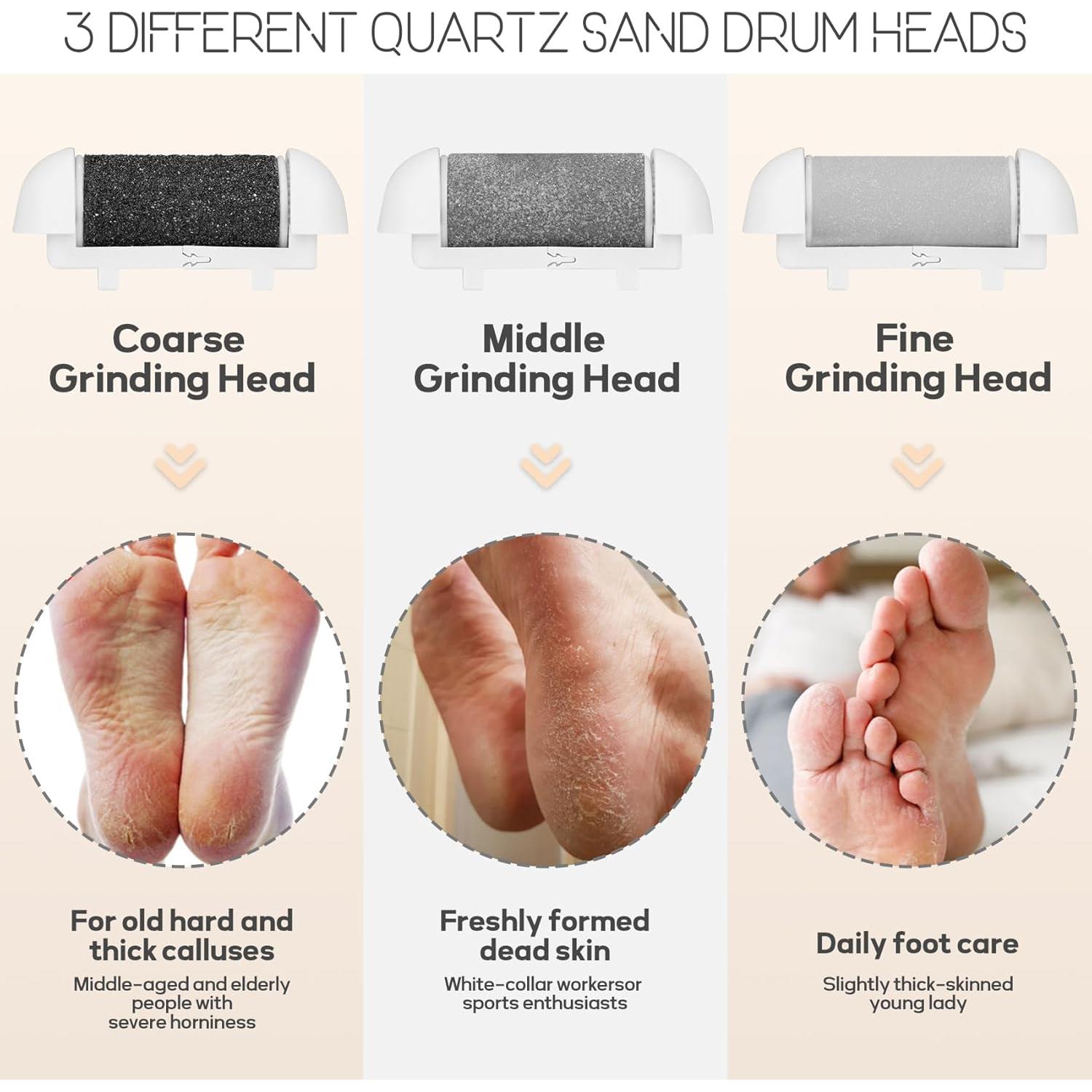 Removedor de Callos Eléctrico Pararose con 3 Cabezas y 2 Velocidades