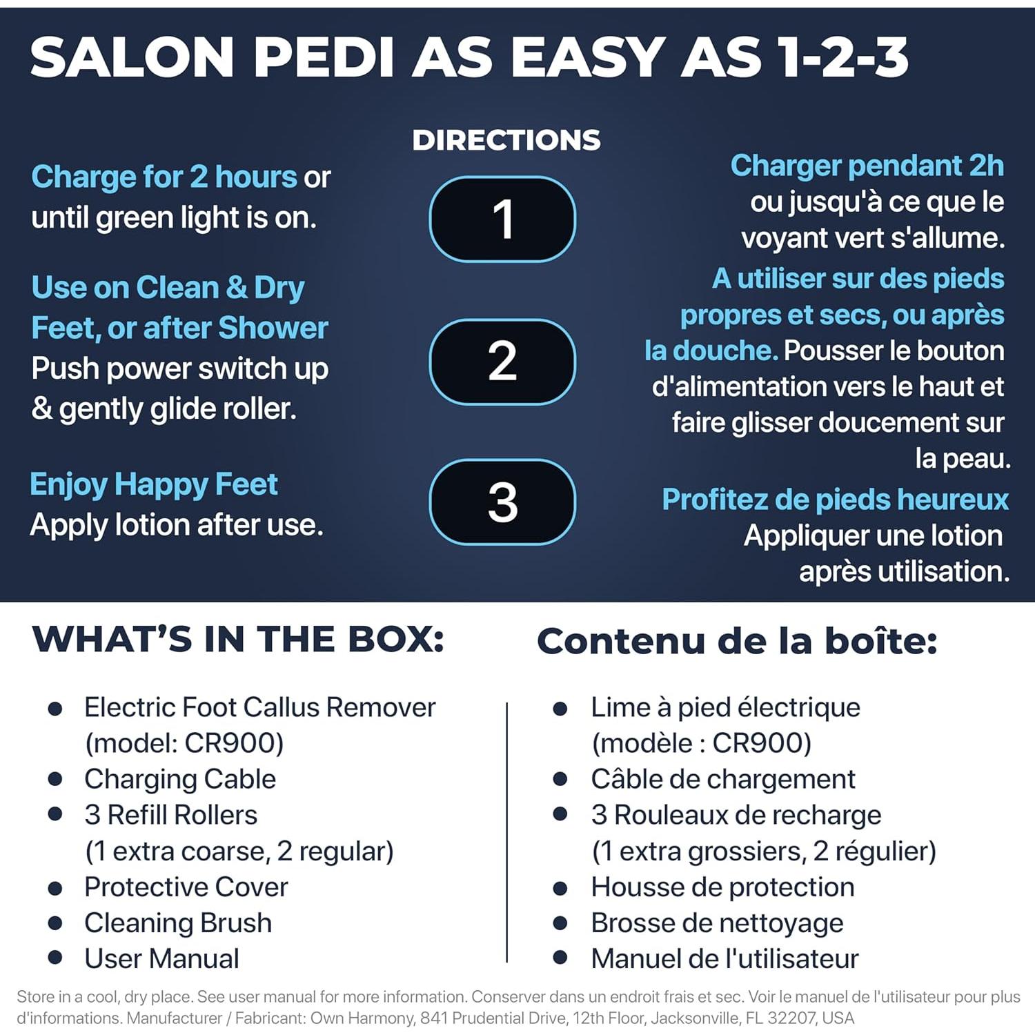 Removedor de Callos Eléctrico Own Harmony CR900 Recargable