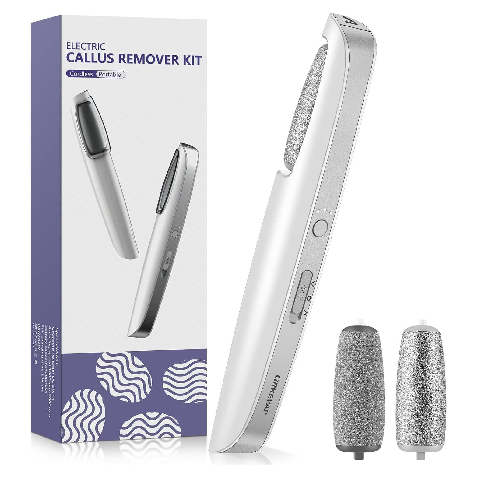 Removedor de Callos Eléctrico LINKEVAP, Kit Pedicura 3 Velocidades