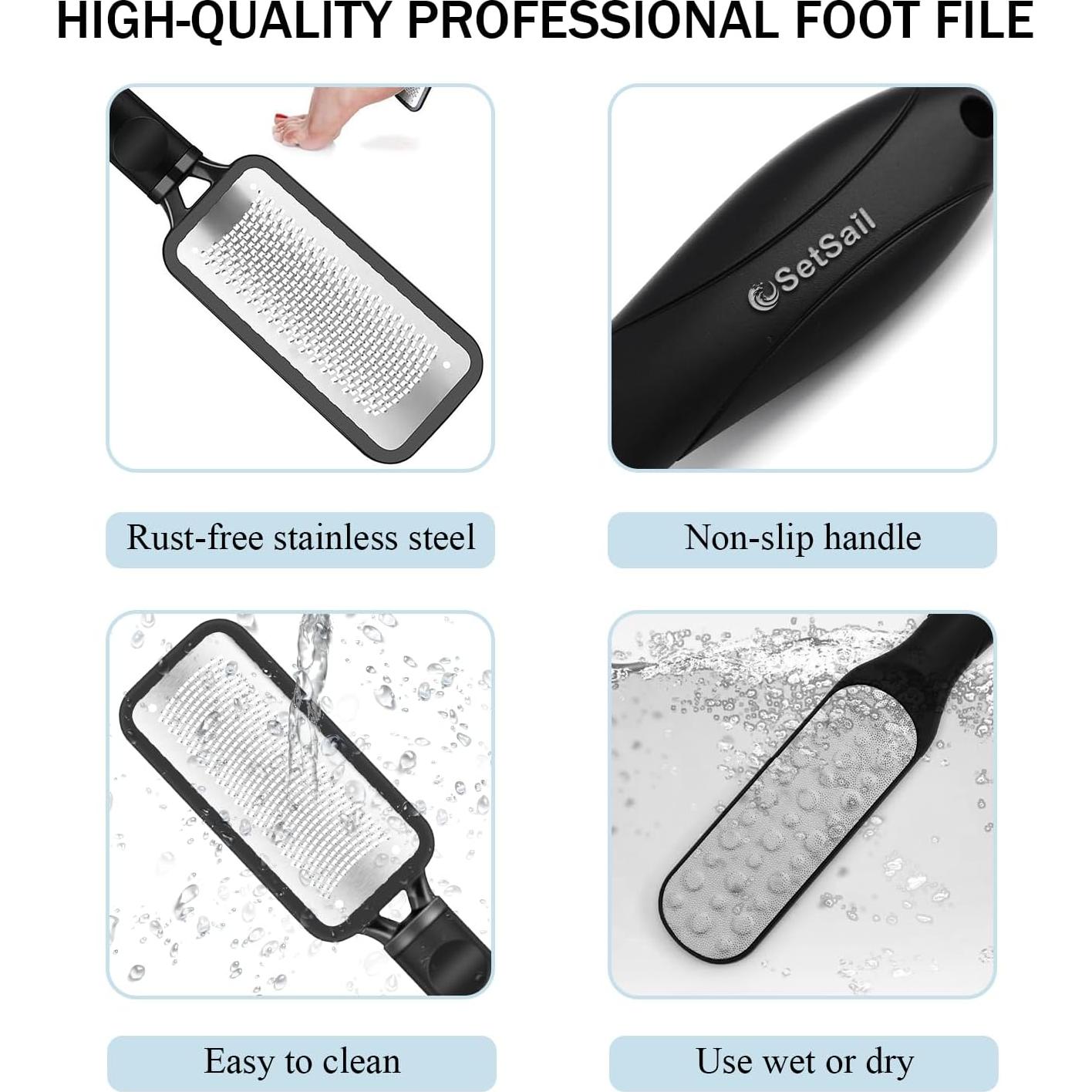 SetSail Kit Removedor de Callos para Pies 2 Piezas Acero Inoxidable