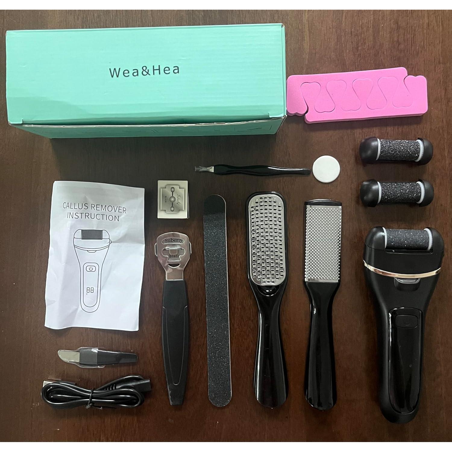 Removedor de Callos Eléctrico Wea&Hea ECR-1 17 en 1 Recargable