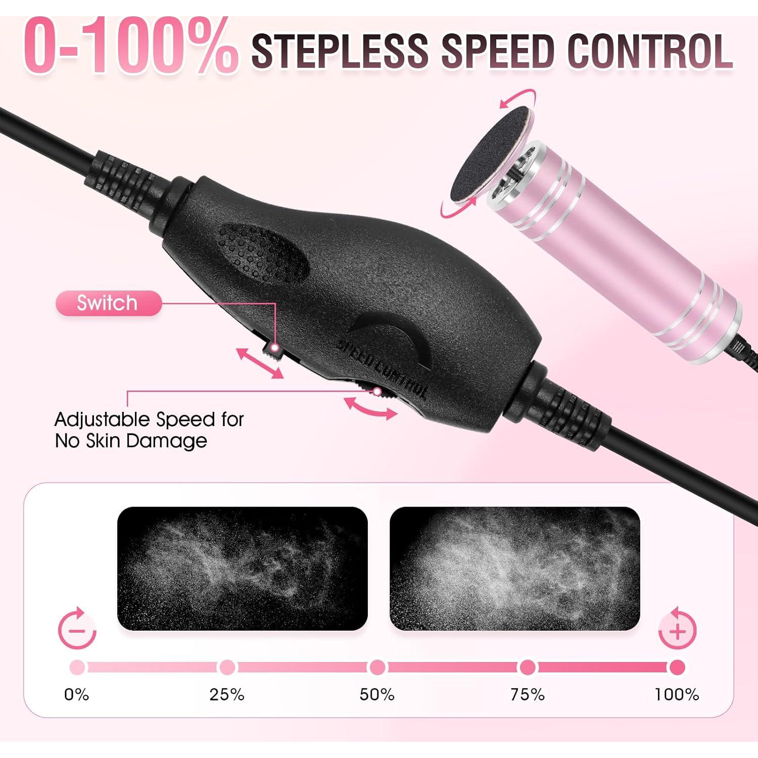 Removedor de Callos Eléctrico KZAOPZ con 60 Discos Lija 1000RPM