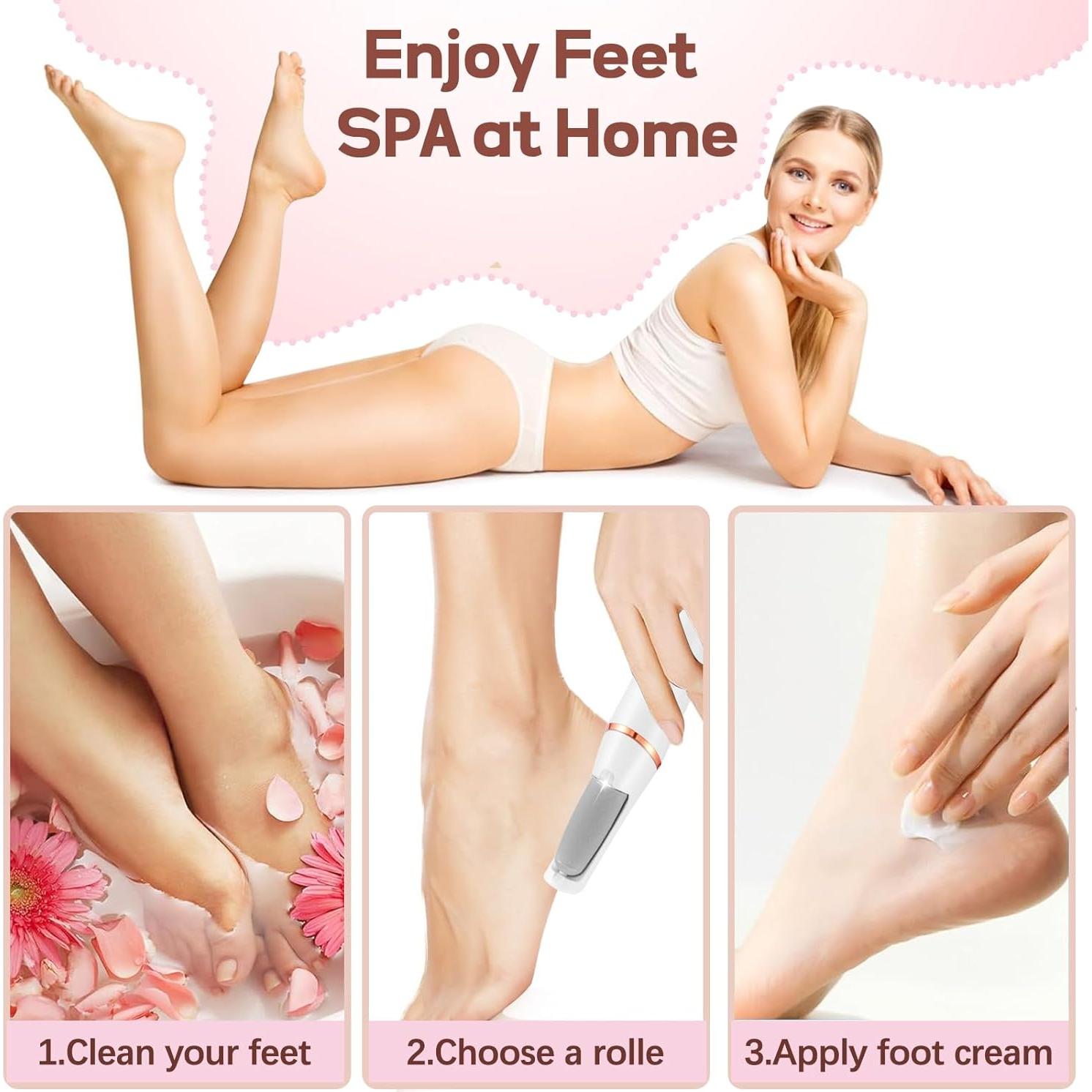 Removedor de Callos Eléctrico XinJuQuan - Pedicura Portátil 2 Velocidades