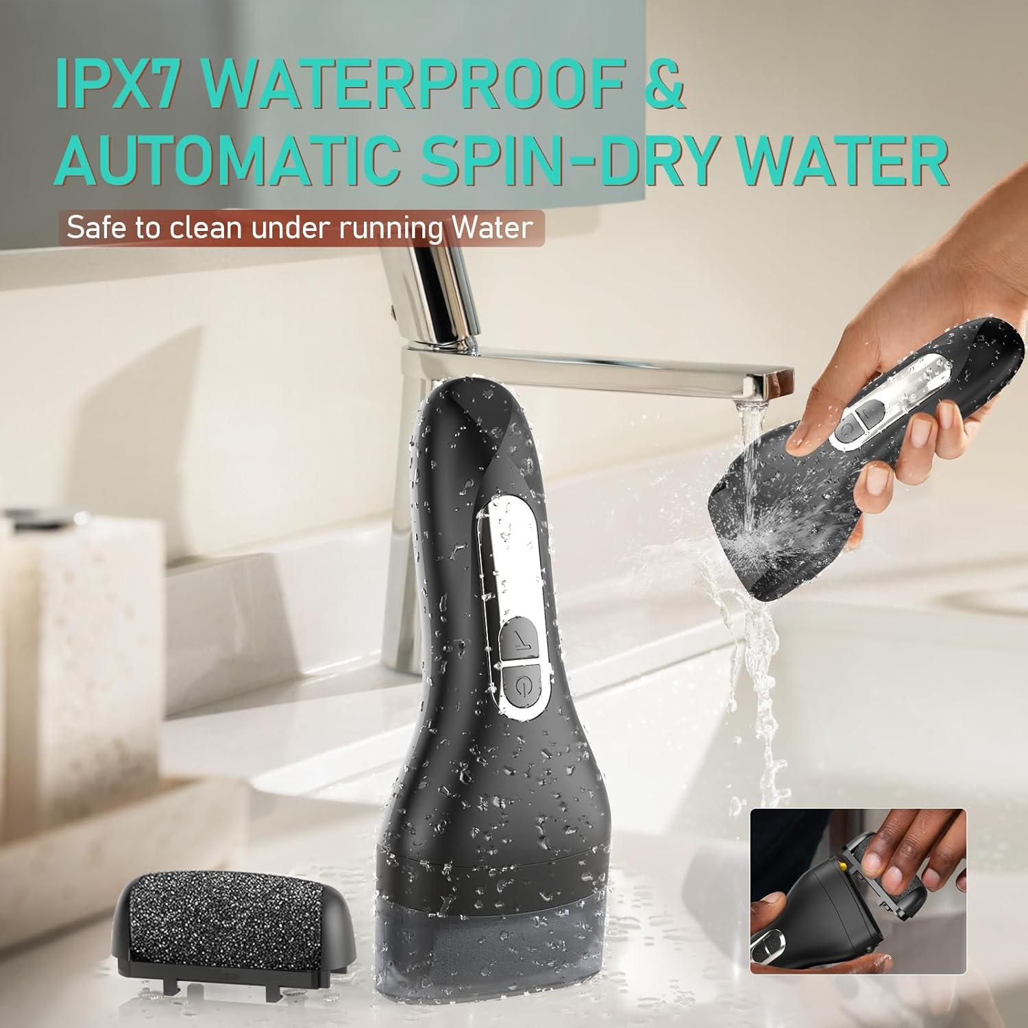 Removedor de Callos Eléctrico Hoxida con 3 Cabezales - Recargable y Resistente al Agua