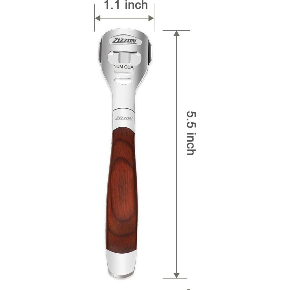 Raspador de Callos ZIZZON con Mango de Madera y 10 Cuchillas
