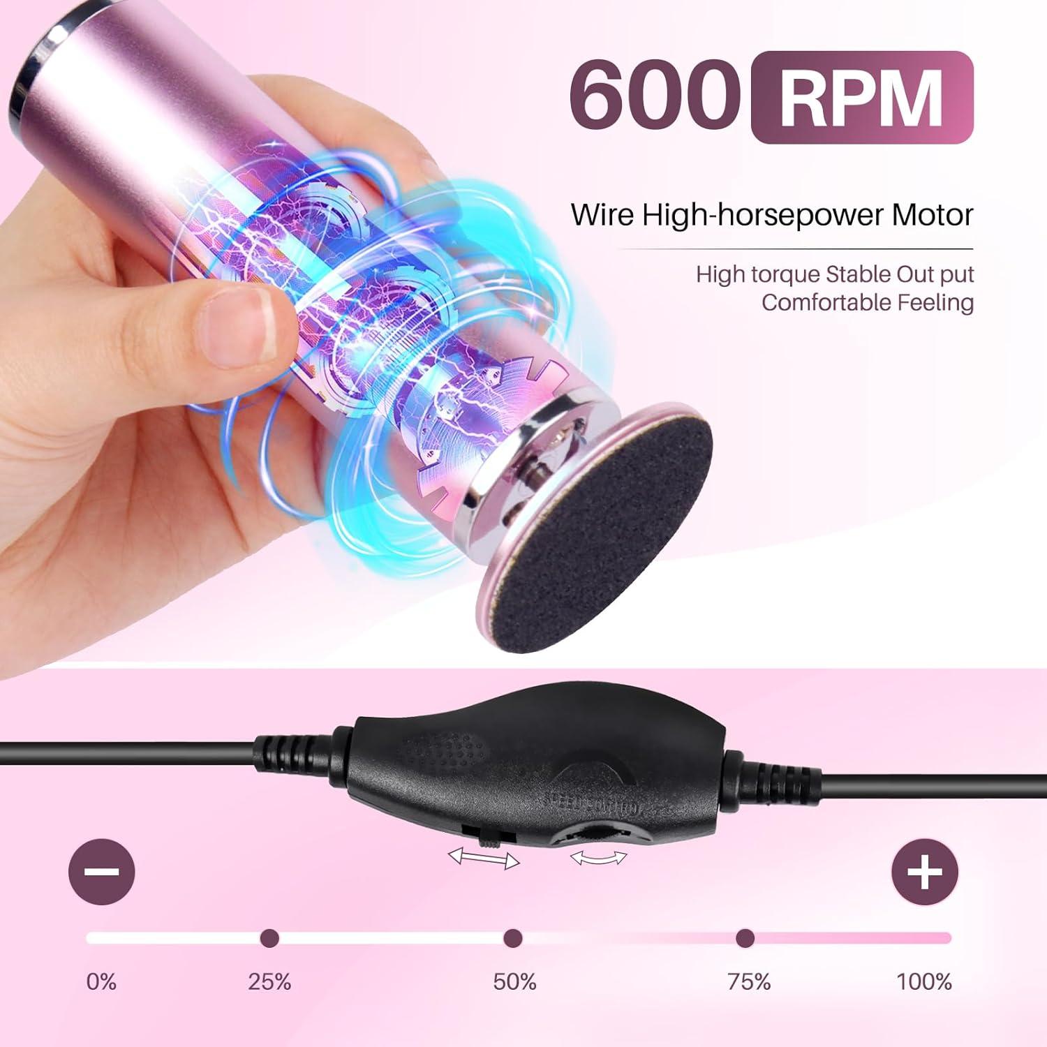 Removedor de Callos Eléctrico LIONVISON con 60 Discos de Lija