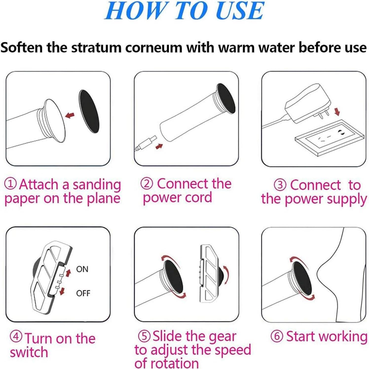 Removedor de Callos Eléctrico Ravifun con 60 Discos de Lija