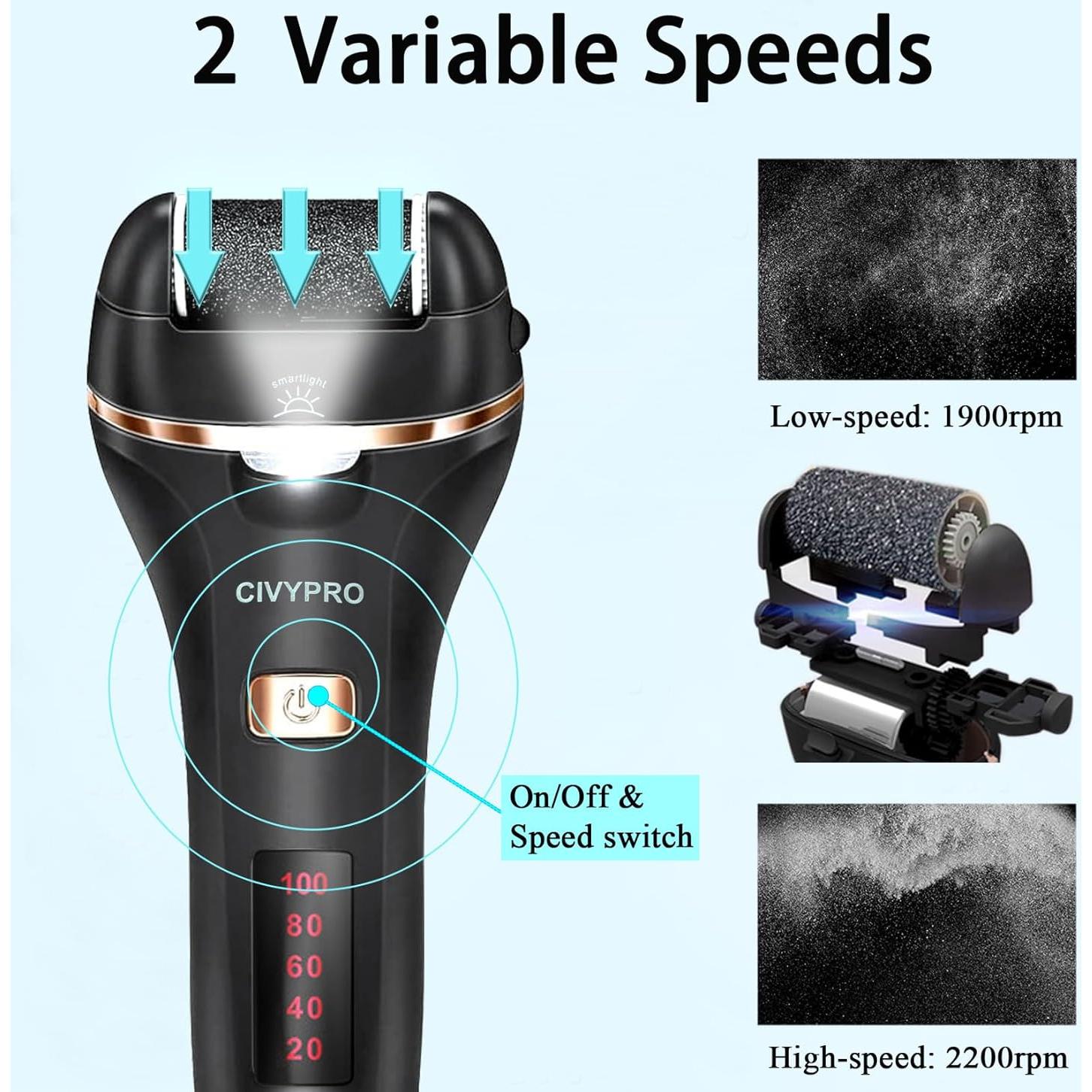 Removedor de Callos Eléctrico CIVYPRO BK-506 Recargable Negro