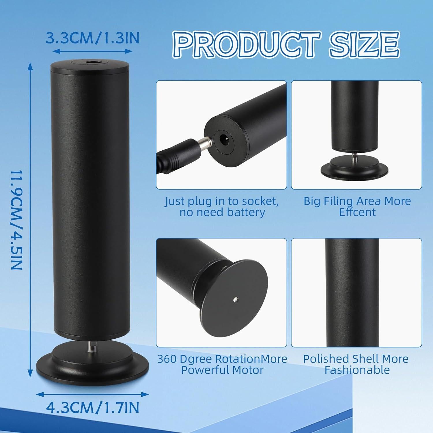 Removedor de Callos Eléctrico Dermave Negro con 60 Discos