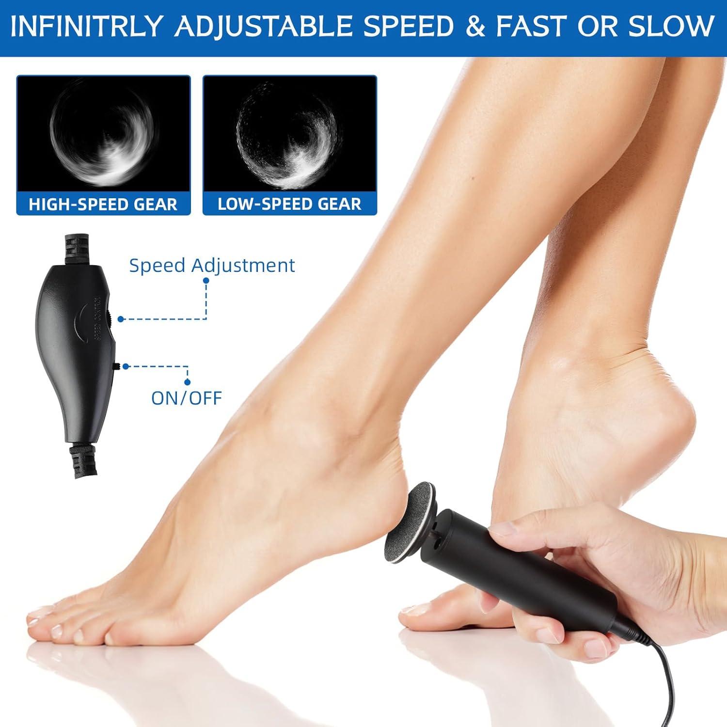 Removedor de Callos Eléctrico Dermave Negro con 60 Discos