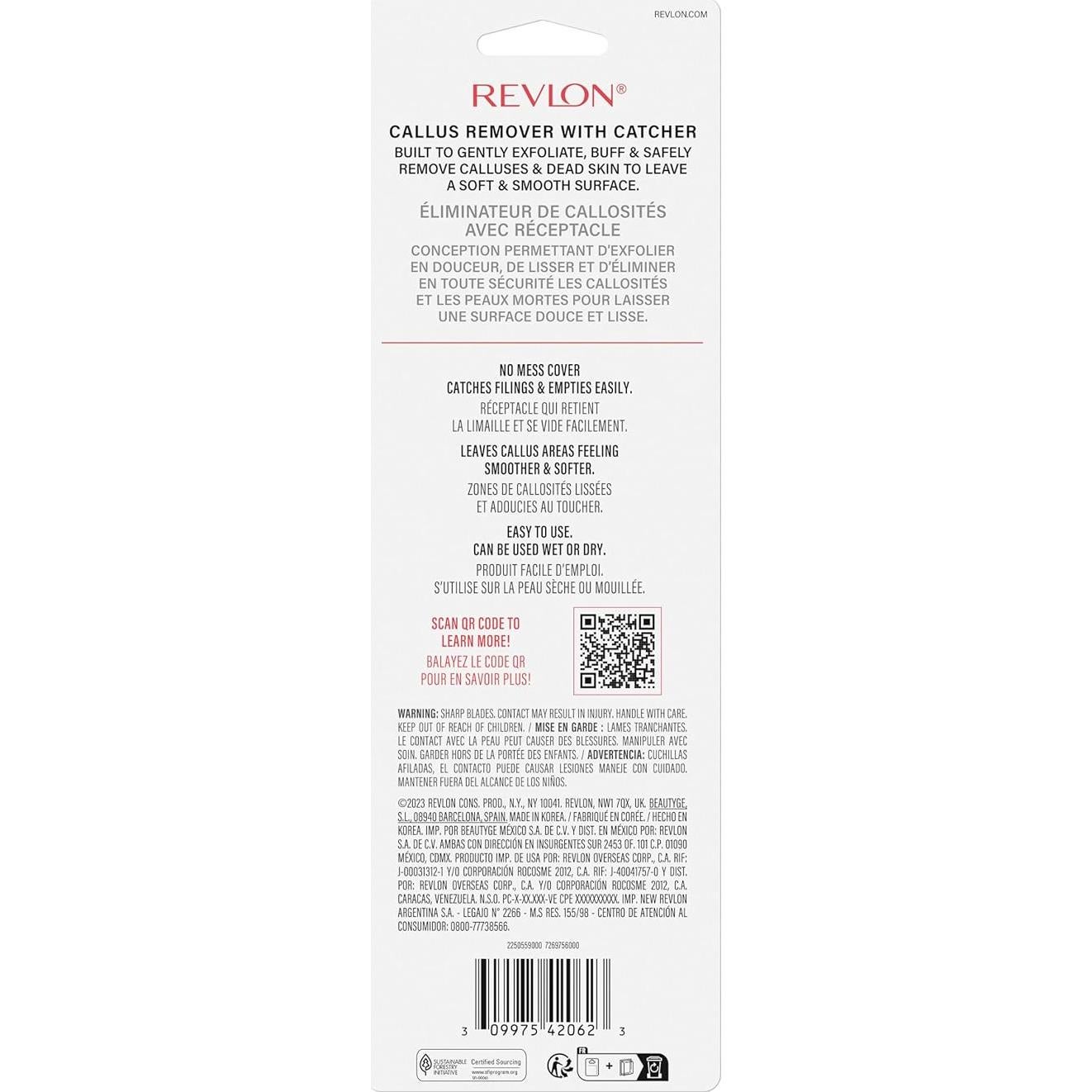 Lima para Pies Revlon Removedor de Callos Húmeda/Seca 25cm