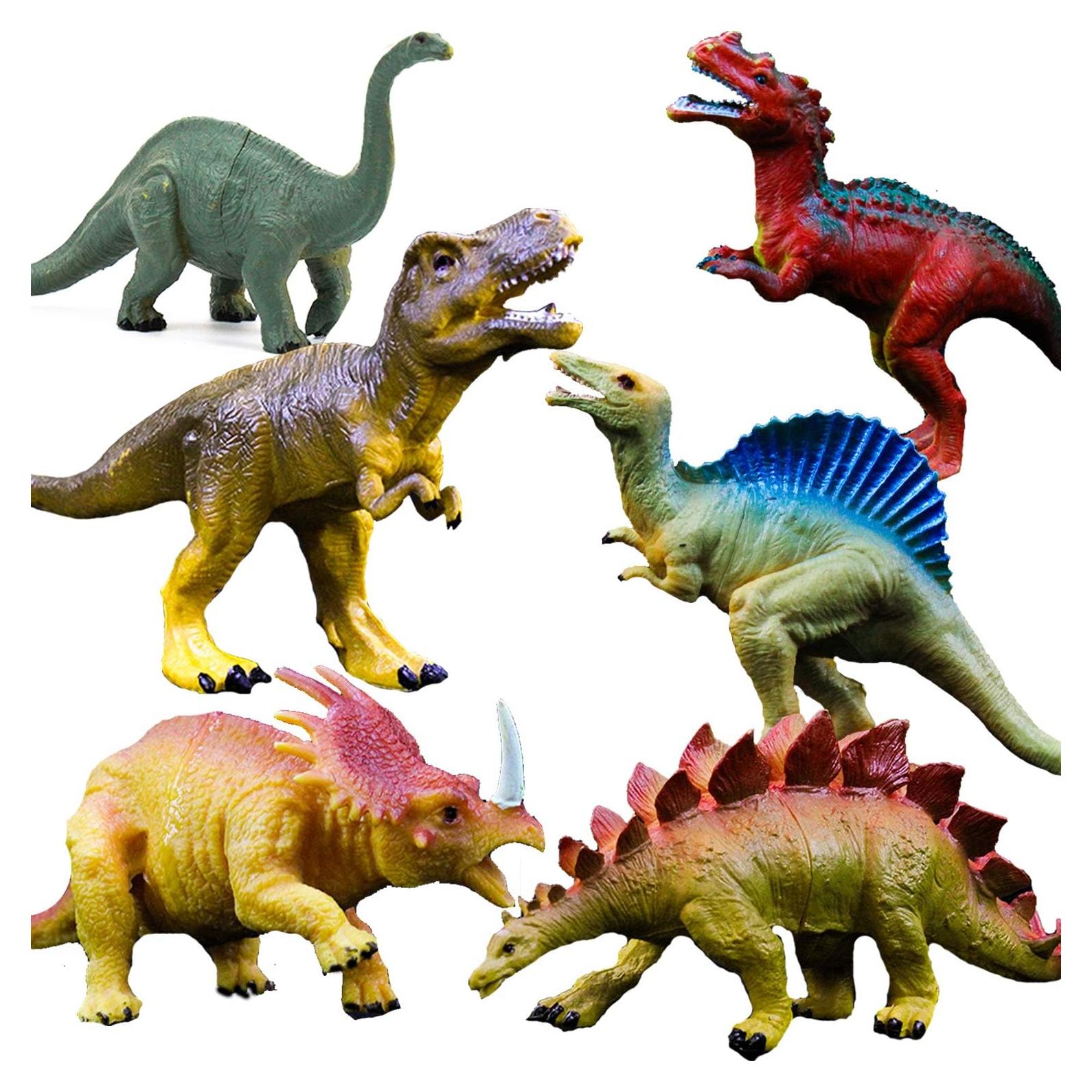 OuMuaMua Set de Dinosaurios 6 Figuras Educativas 15-17 cm