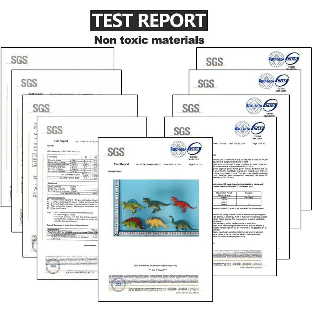 OuMuaMua Set de Dinosaurios 6 Figuras Educativas 15-17 cm