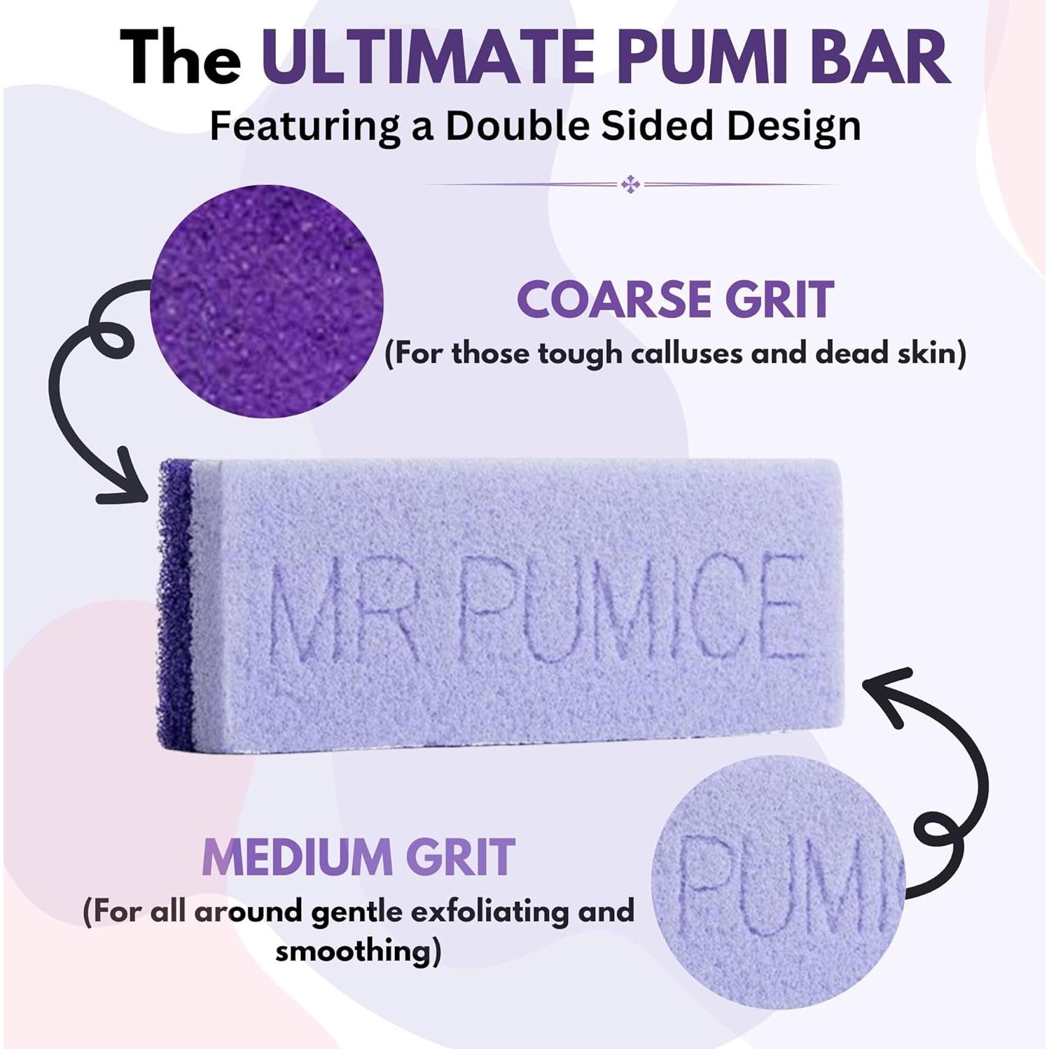 Mr. Pumice Ultimate PUMI Bar 2-en-1 Doble Grano para Pies