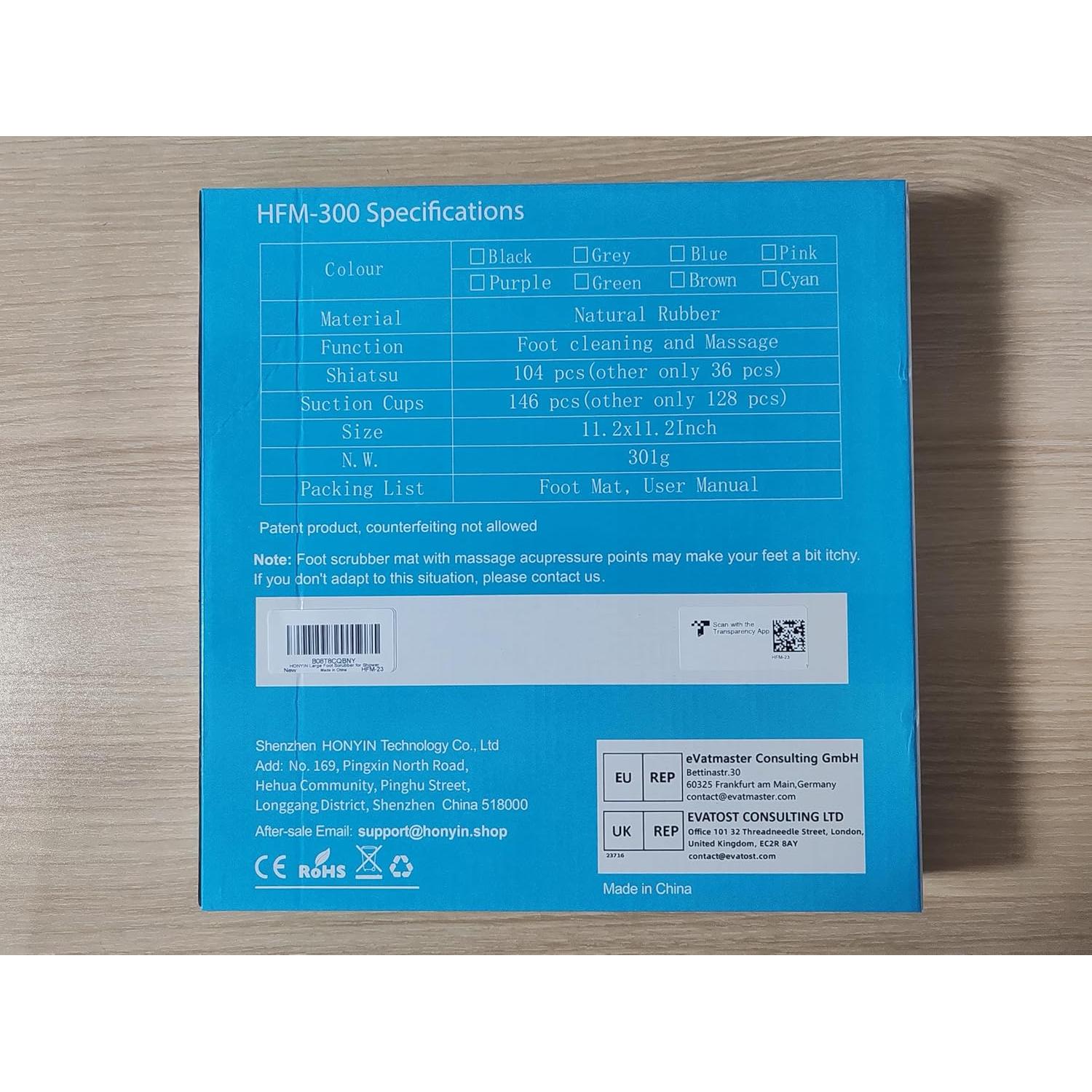 Limpiador de Pies HONYIN XL Antideslizante para Ducha 28x28cm