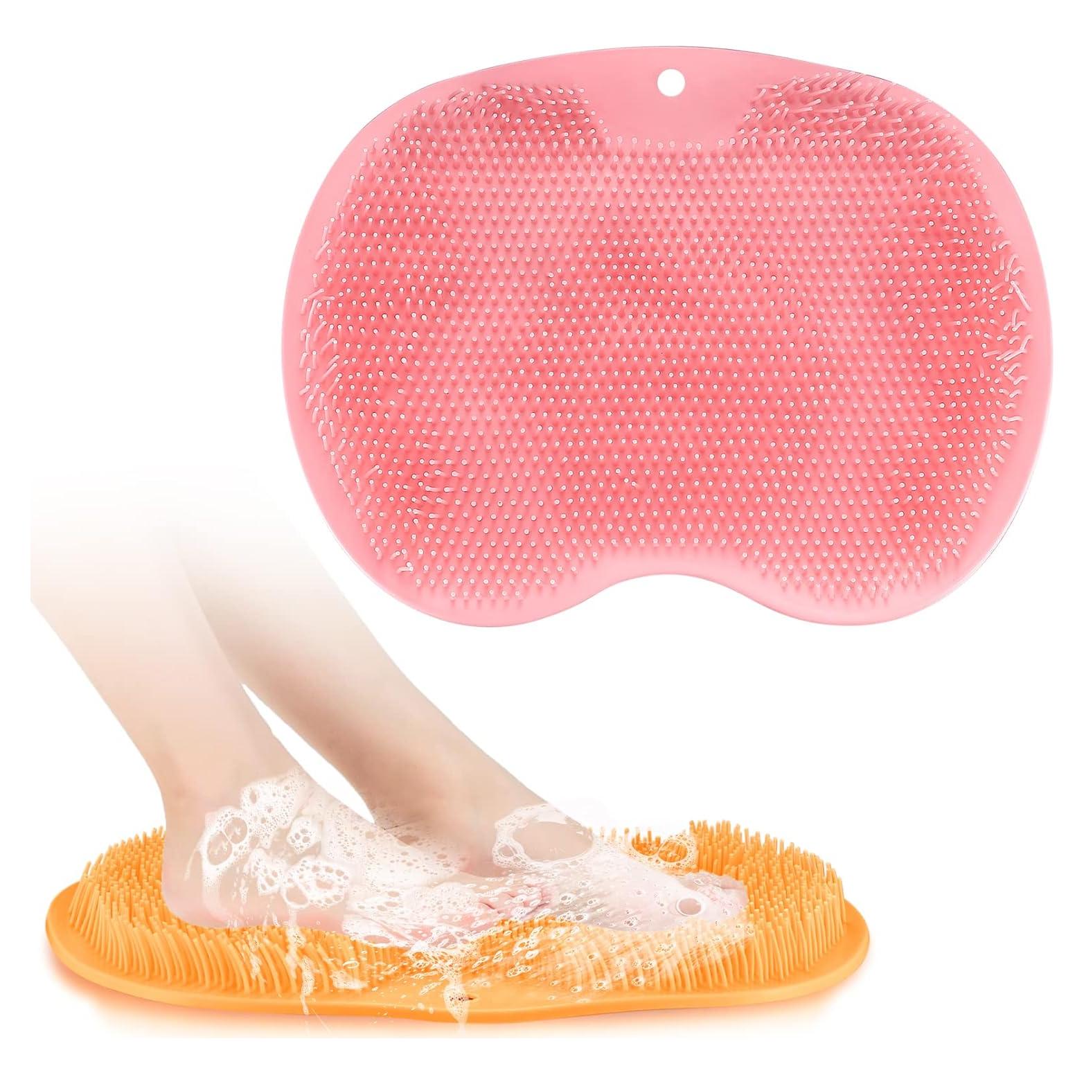 2 Alfombrillas Limpiadoras de Pies TPR Rosa y Naranja