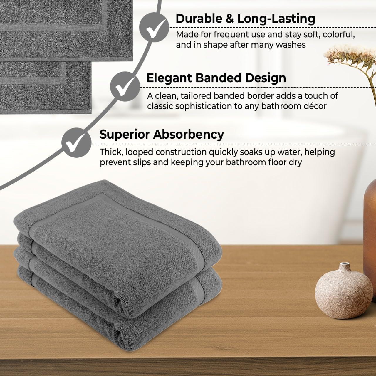 Juego de Alfombrillas de Baño KAHAF COLLECTION Algodón 2 Piezas