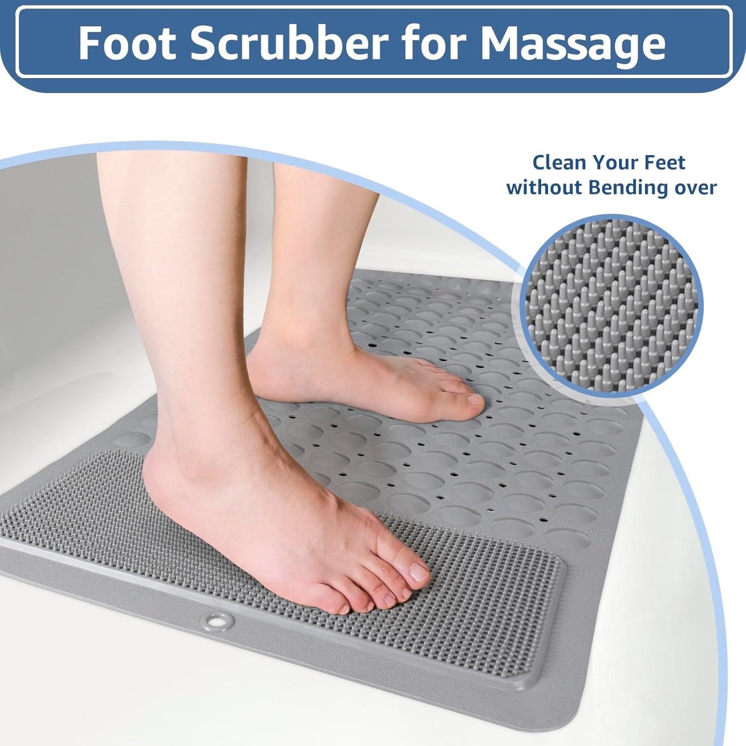 Alfombrilla de Baño Antideslizante Yolife 99x40.6cm con Exfoliador