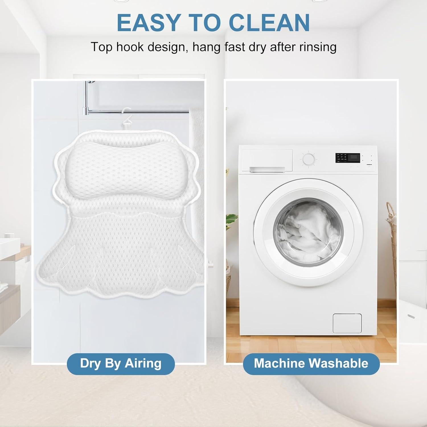 Almohada de Baño SetSail Ergonómica con Ventosas 45.7x45.7cm