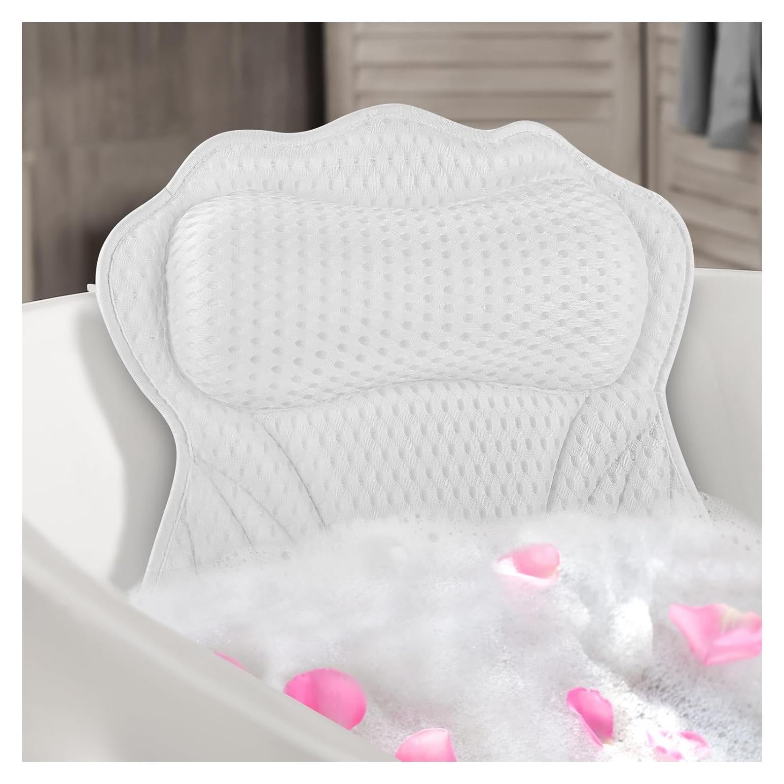 Almohada de Baño Silkena Ergonómica con Ventosas Antideslizantes