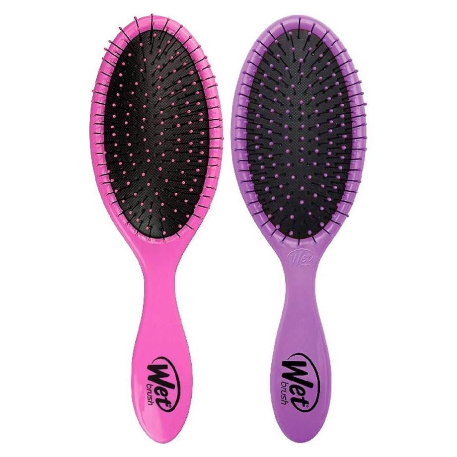 Cepillo Desenredante Wet Brush Original Paquete de 2 Rosa/Púrpura