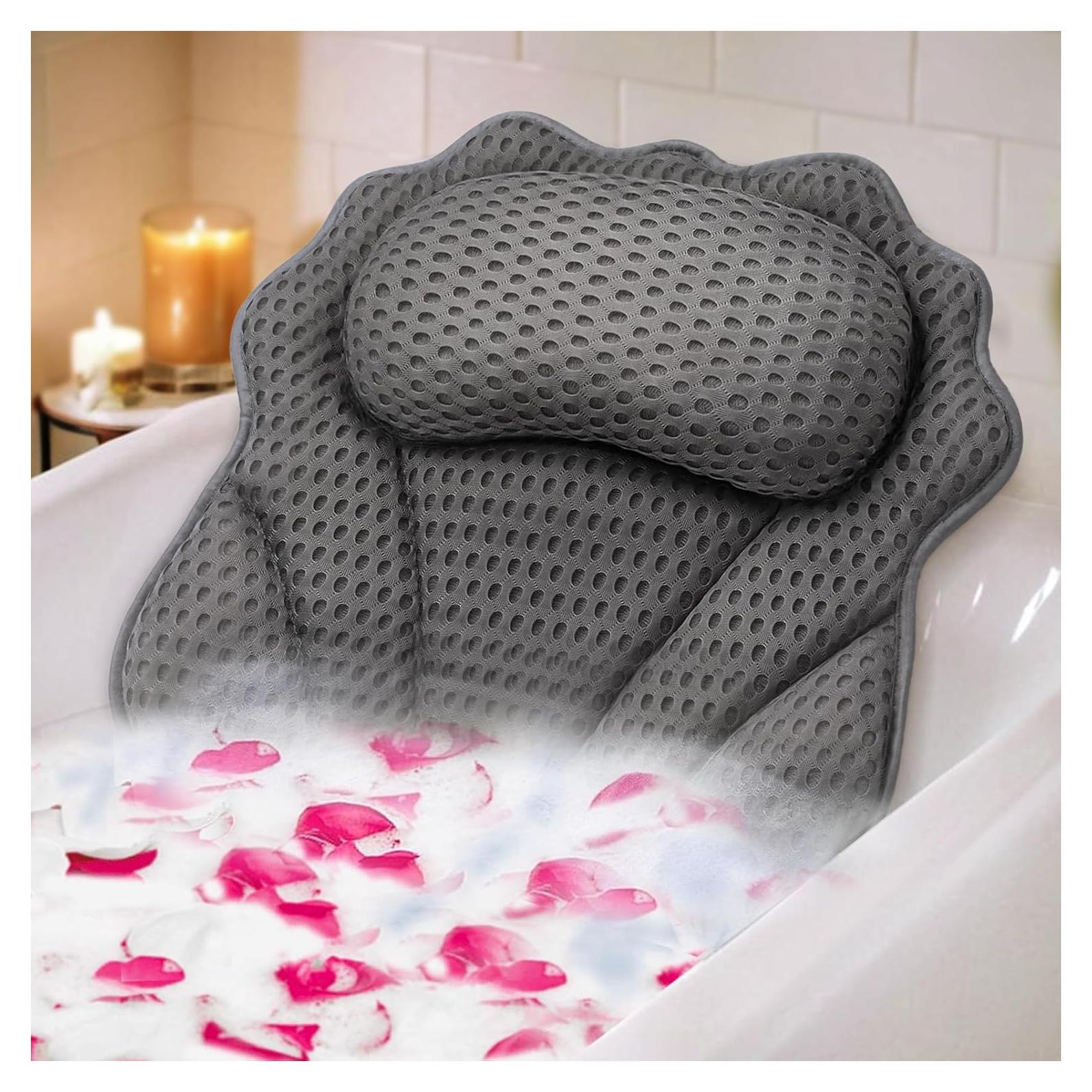 Almohada de Baño RUVINCE Ergonómica con Ventosas 4D