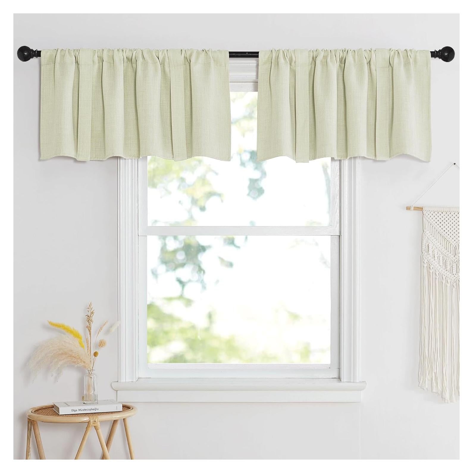 Cortinas de Cocina NICETOWN 132 x 46 cm Aislantes Beige