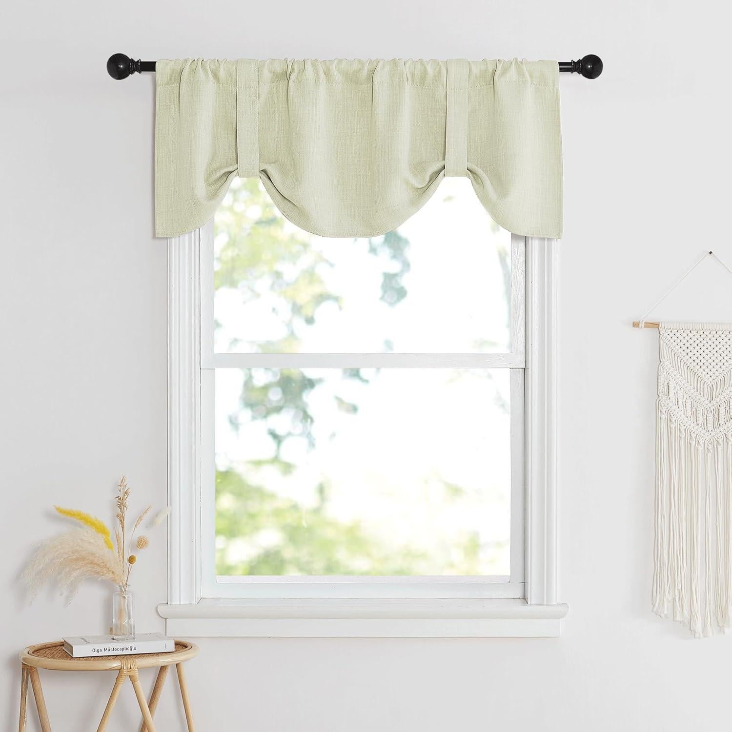 Cortinas de Cocina NICETOWN 132 x 46 cm Aislantes Beige