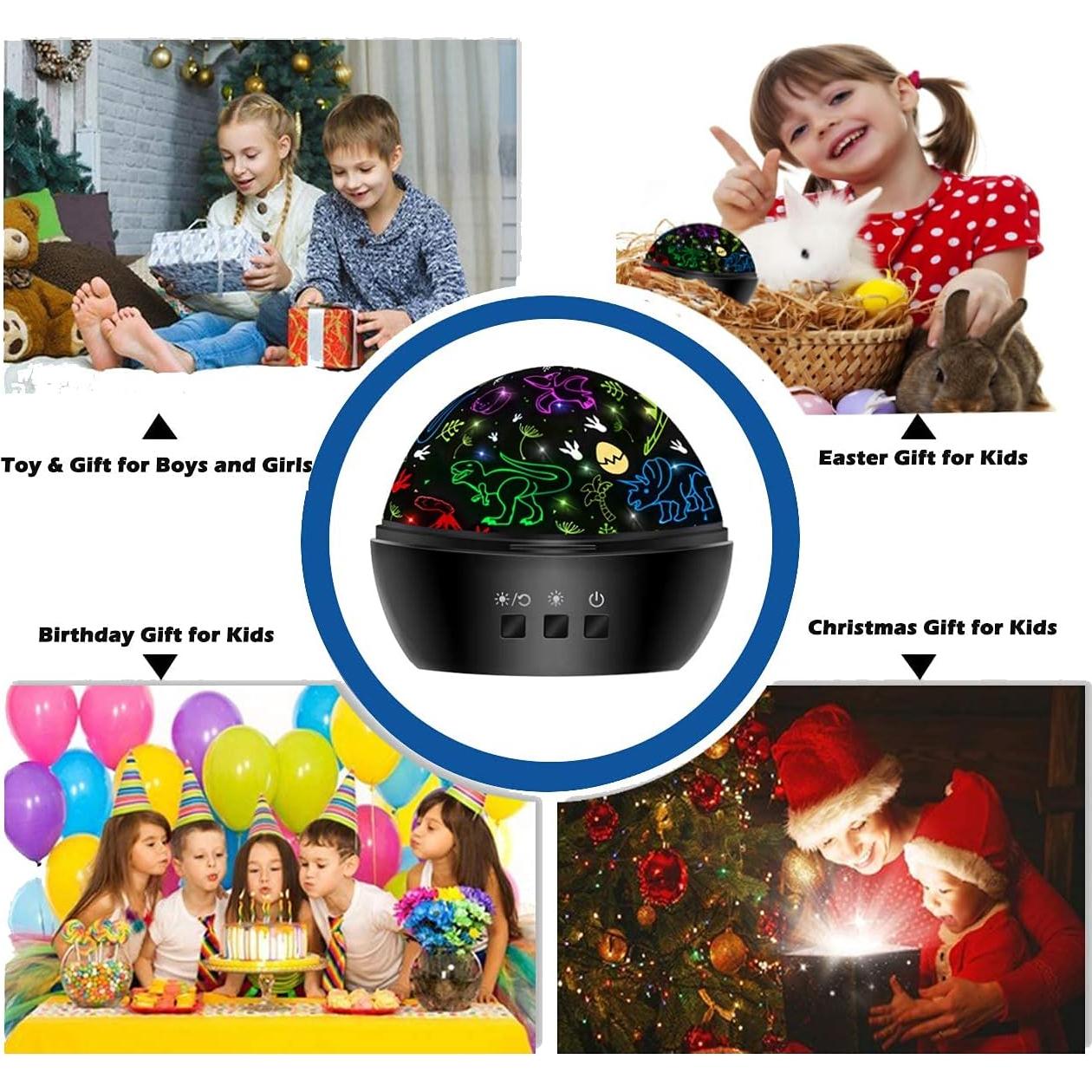 Proyector LED Dinosaurios HONGID 360° 16 Colores