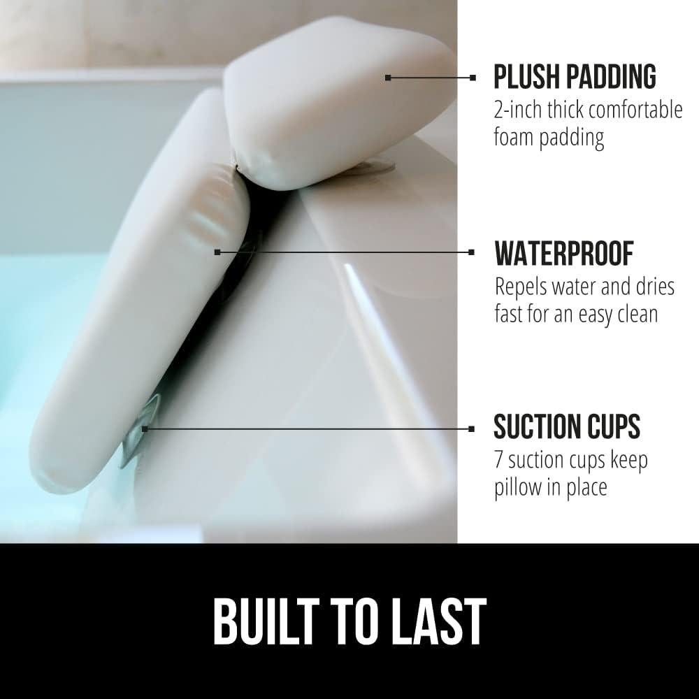 Almohada de Baño GORILLA GRIP con Ventosas y Espuma 5cm