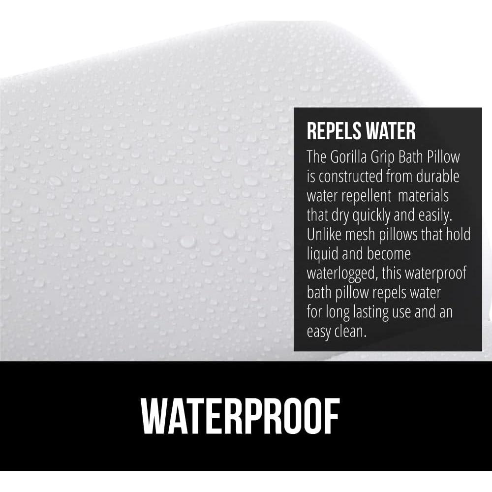 Almohada de Baño GORILLA GRIP con Ventosas y Espuma 5cm