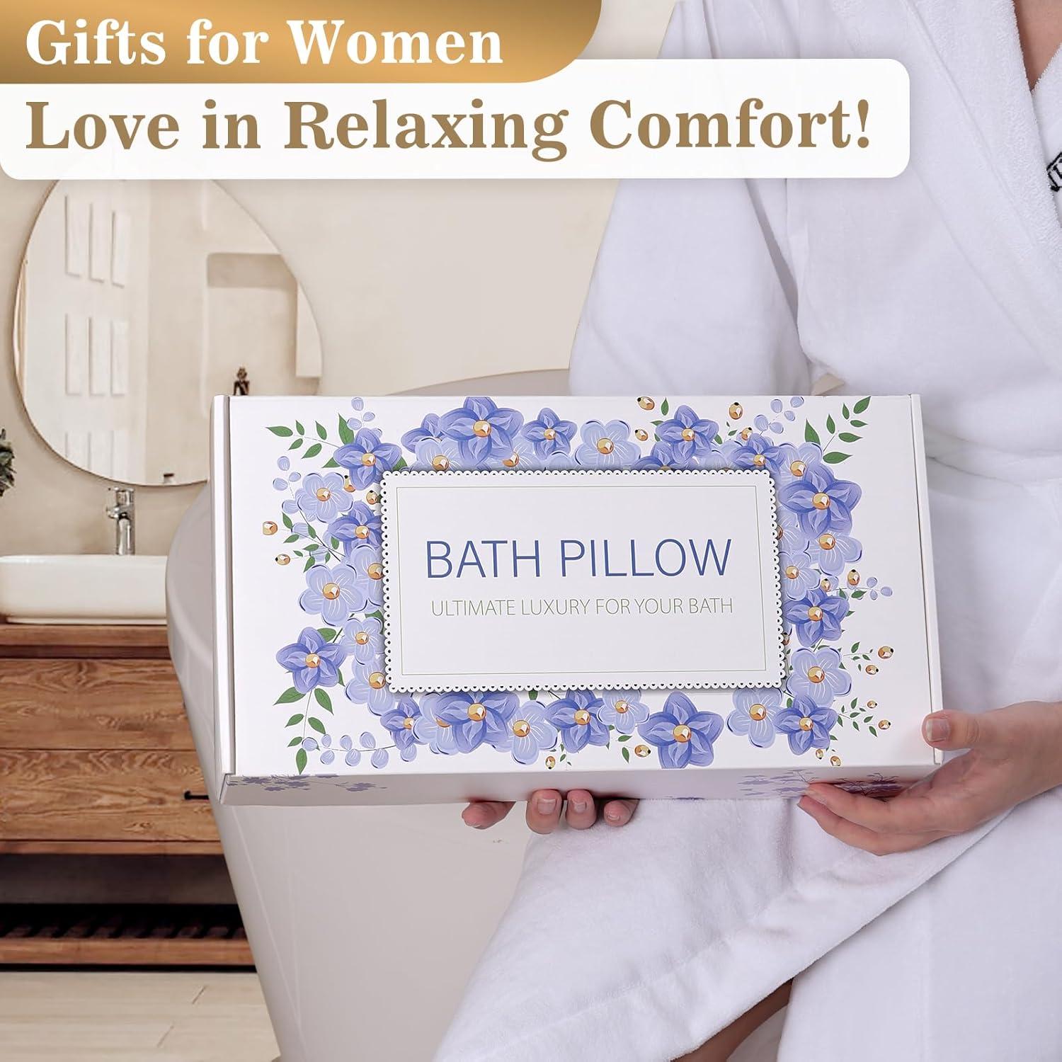 Almohada de Baño Binobella Blanca con Ventosas Antideslizantes