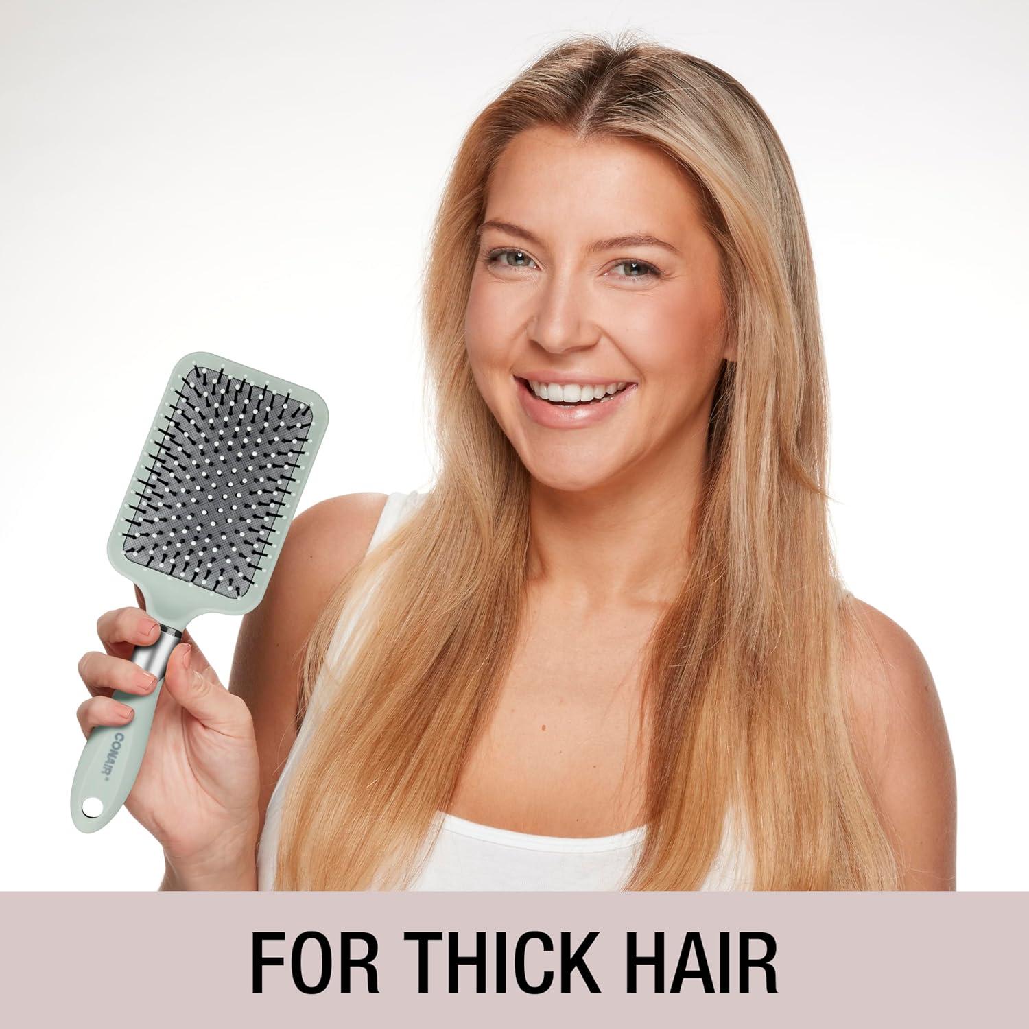 Cepillo Paddle Conair Velvet Touch Verde Salvia - Desenredante