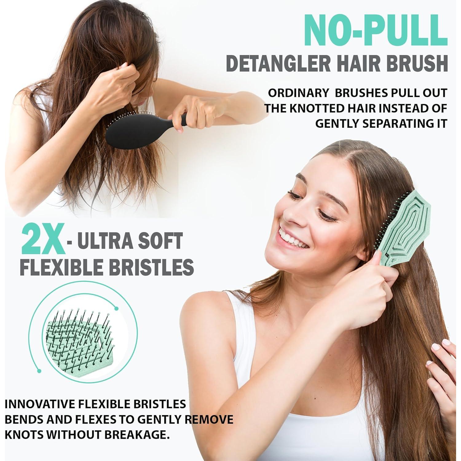 Cepillo Desenredante Ecológico Fiora Naturals - Verde