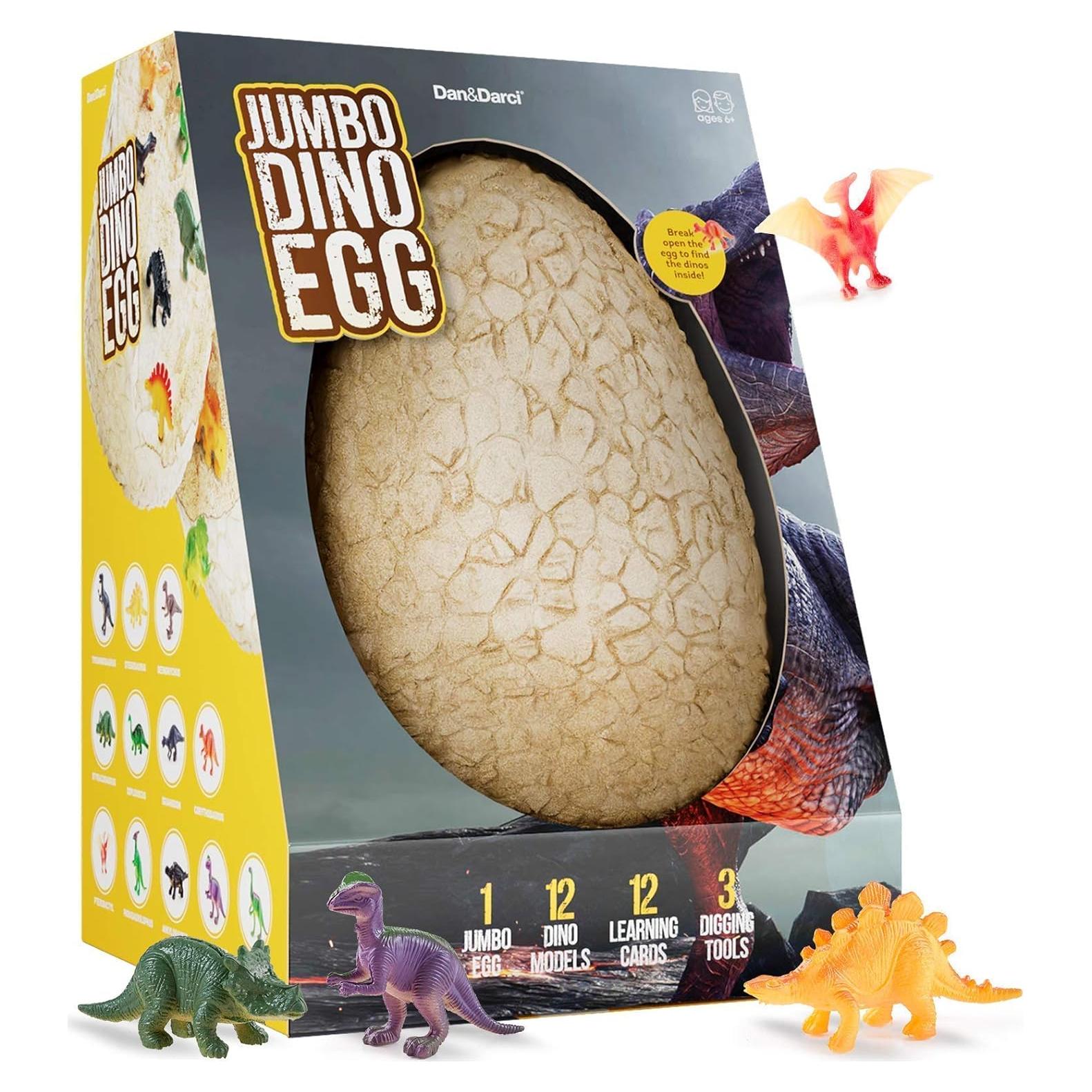 Huevo de Pascua Jumbo Dan&Darci con 12 Dinosaurios Sorpresa