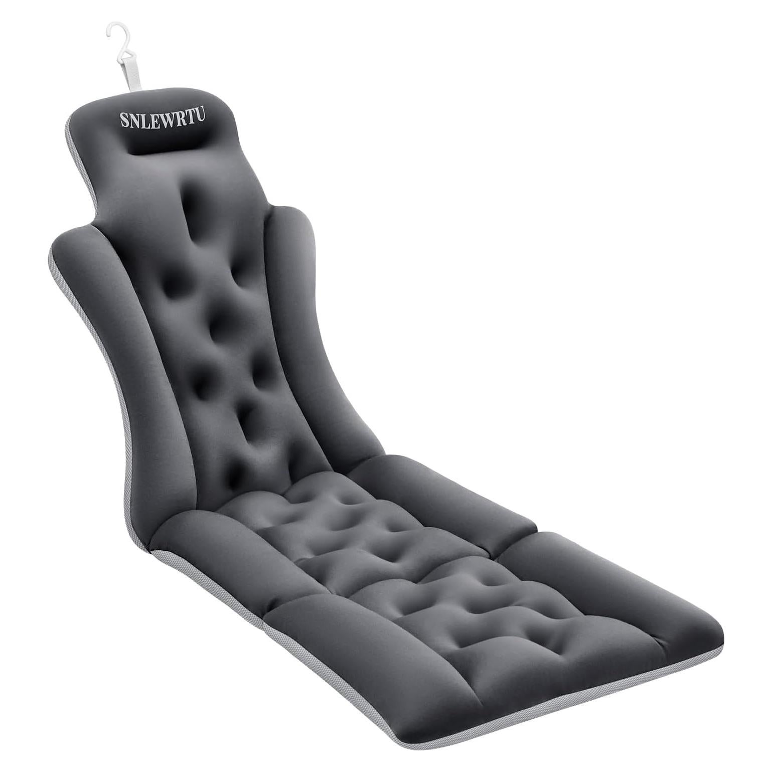Almohada de Baño de Cuerpo Completo Snlewrtu Gris 132x42 cm