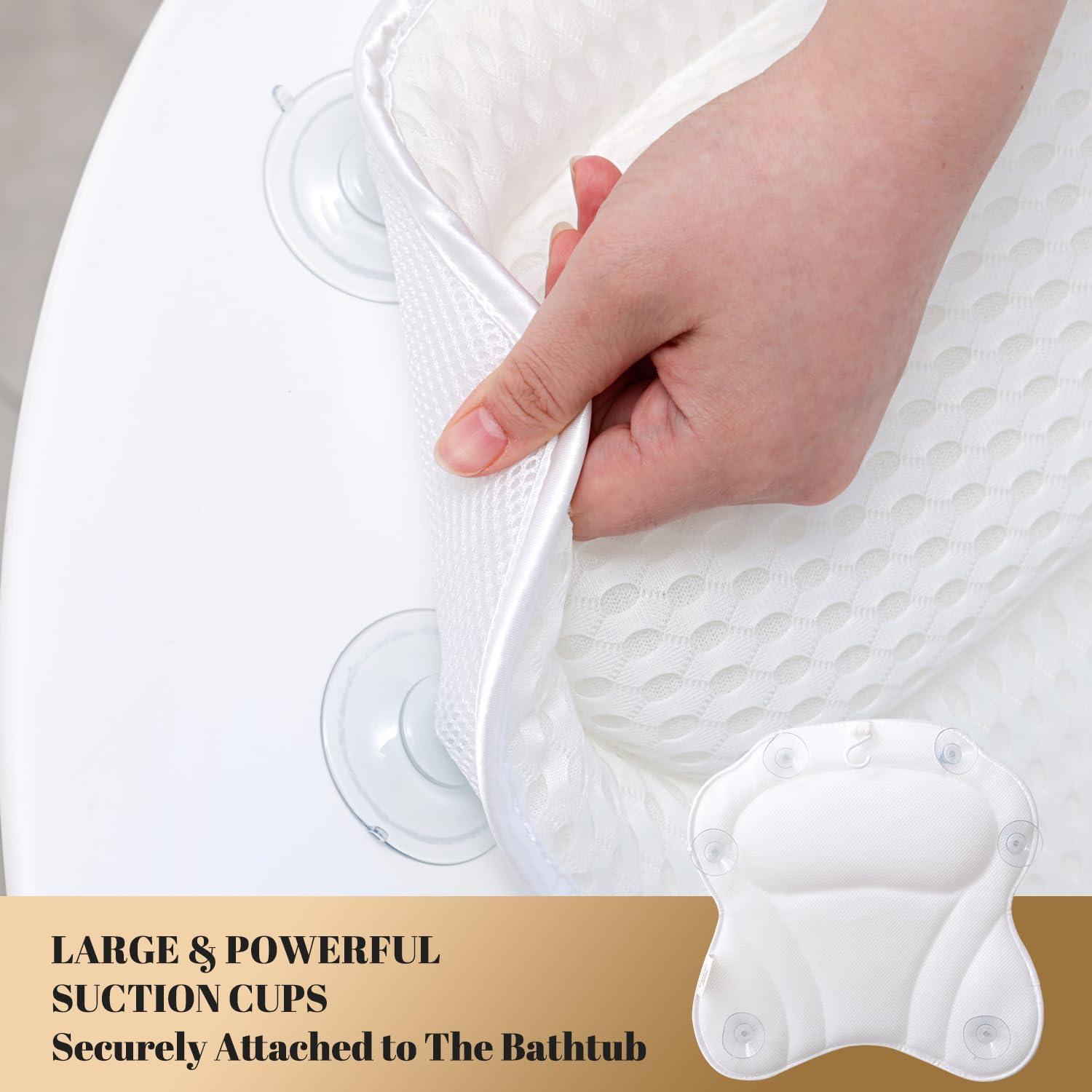 Almohada de Baño de Lujo Idle Hippo con Ventosas Antideslizantes