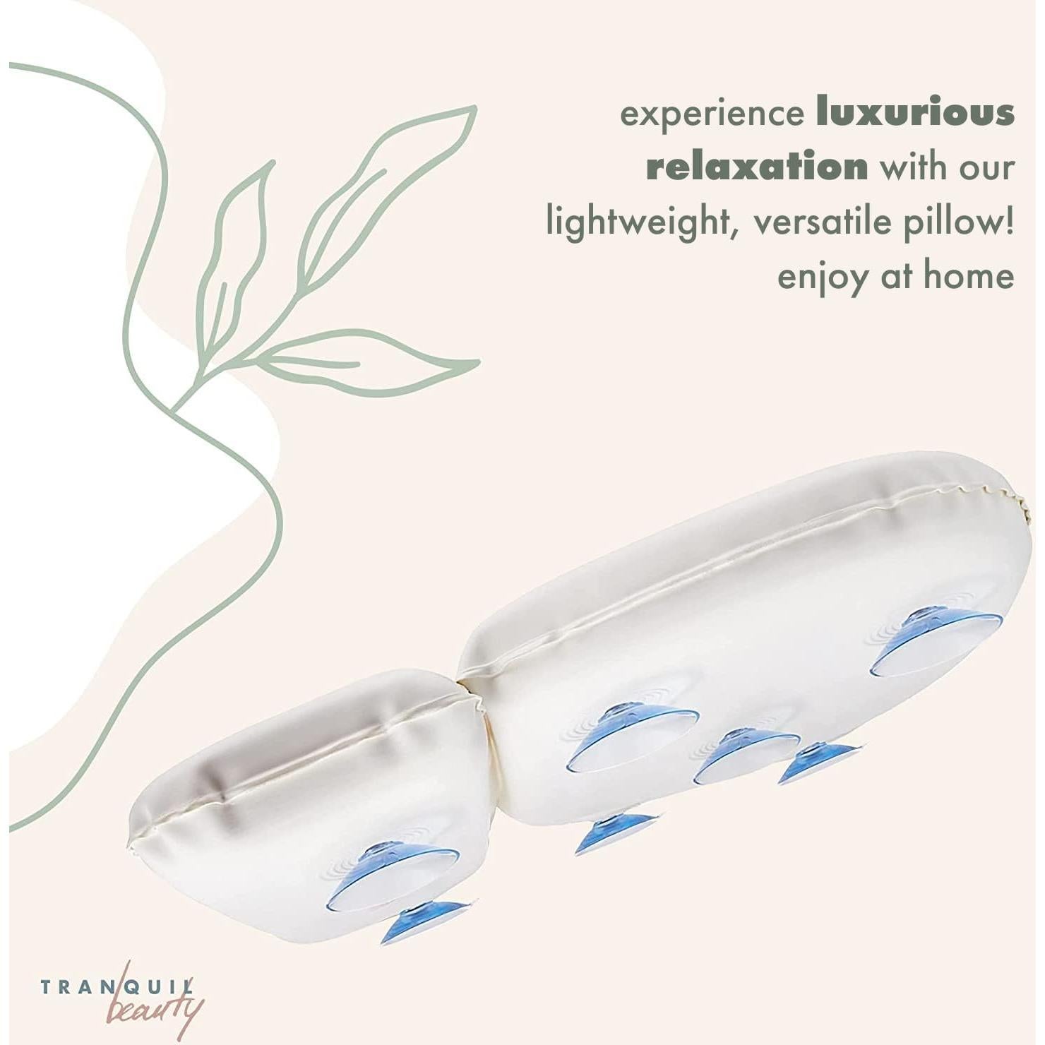 Almohada de Baño TranquilBeauty Blanca PVC Alivio Dolor 35x36cm