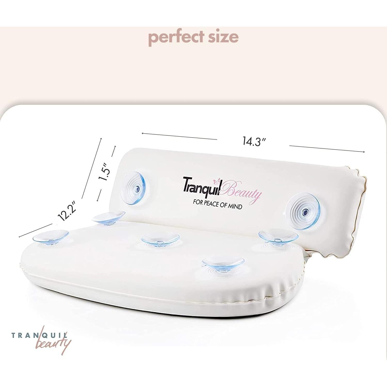 Almohada de Baño TranquilBeauty Blanca PVC Alivio Dolor 35x36cm