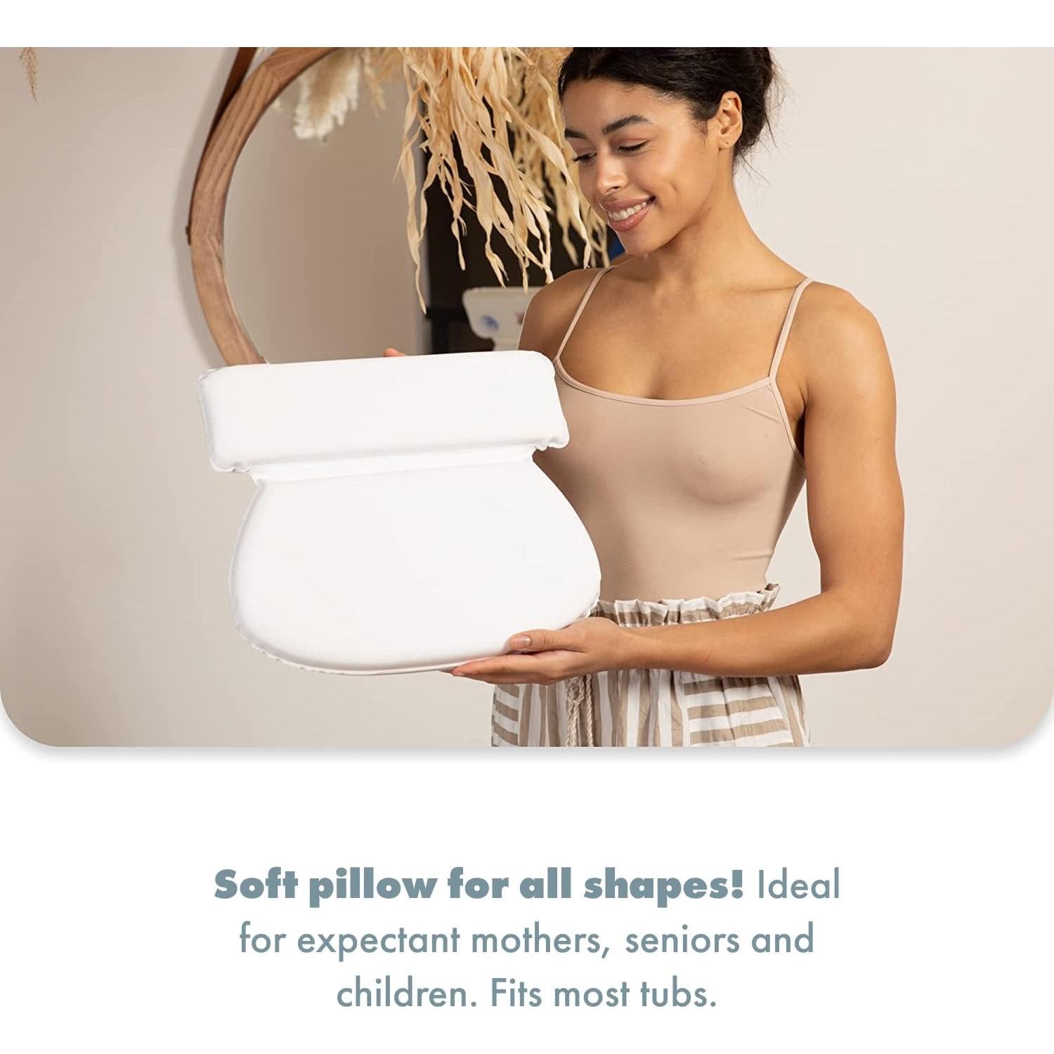 Almohada de Baño TranquilBeauty Blanca PVC Alivio Dolor 35x36cm