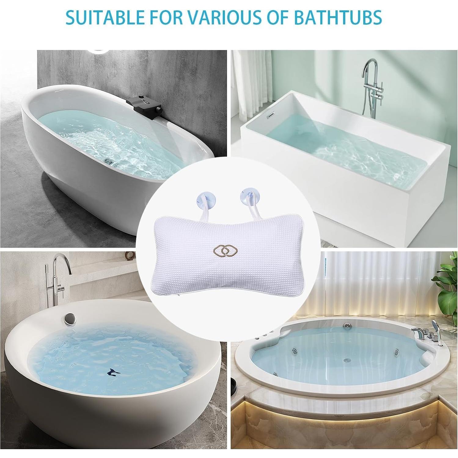 Almohada Antideslizante para Baño YUET Inflable PVC 32.9x18cm