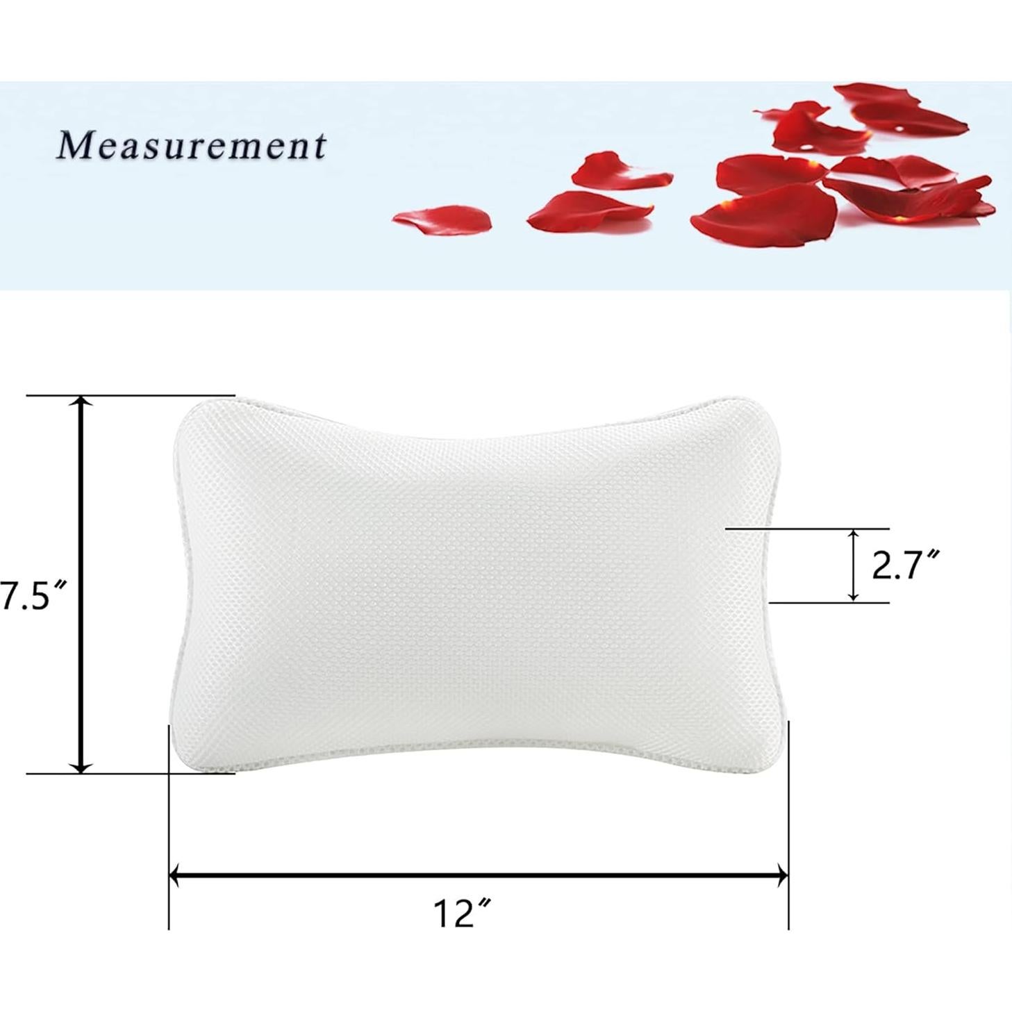 Almohada de Baño Antideslizante con Ventosas - Blanco Roto
