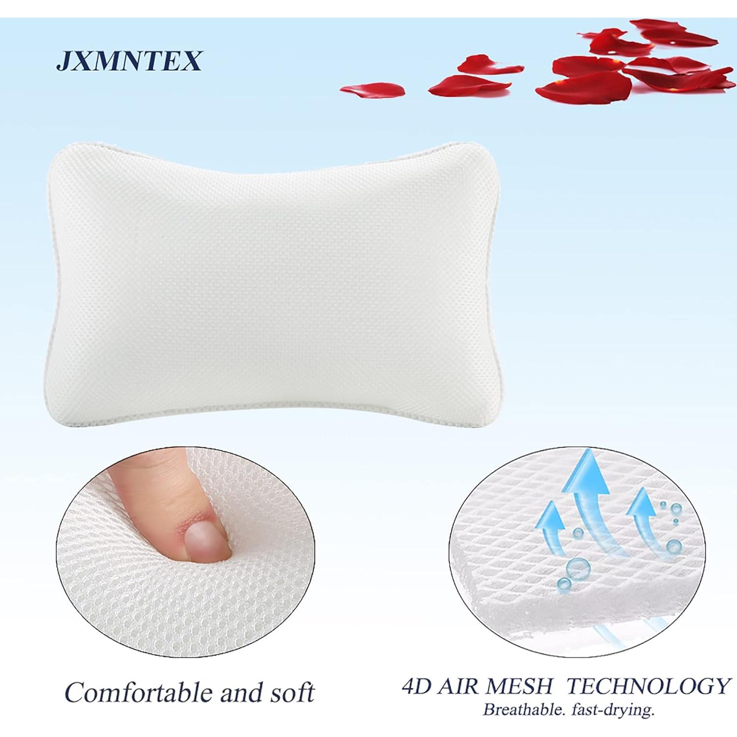 Almohada de Baño Antideslizante con Ventosas - Blanco Roto