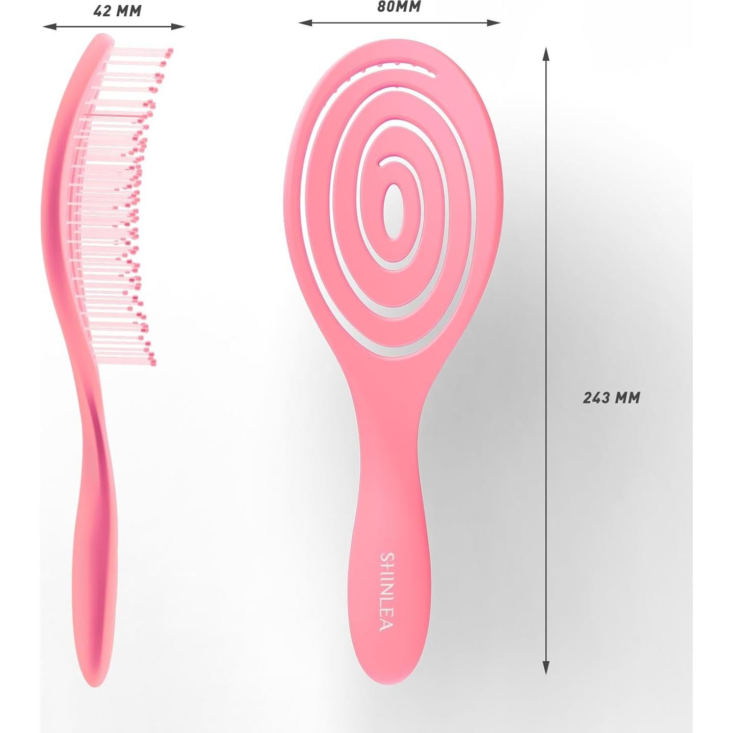 Cepillo Desenredante SHINLEA Rosa para Todo Tipo de Cabello