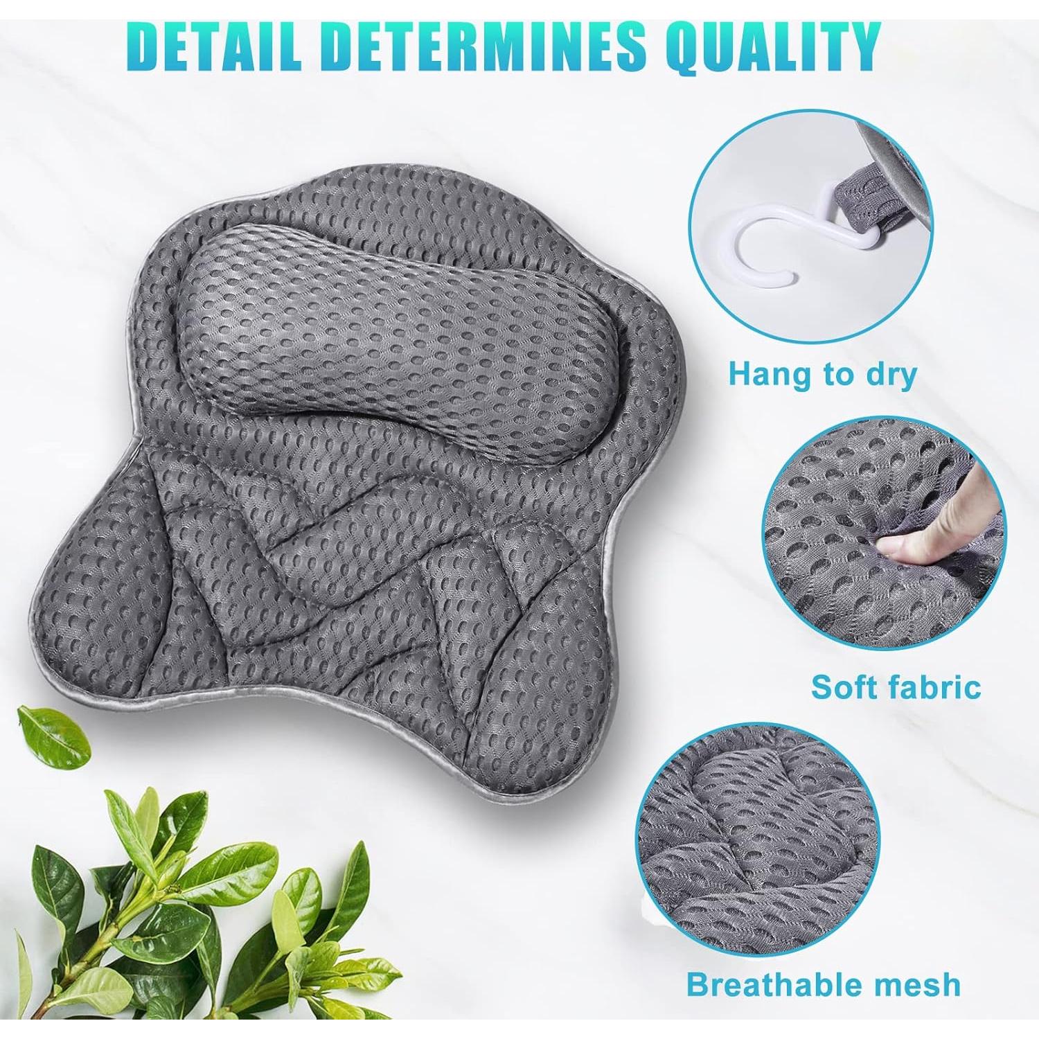 Almohada de Baño Fitheaven con Ventosas Antideslizantes 3D