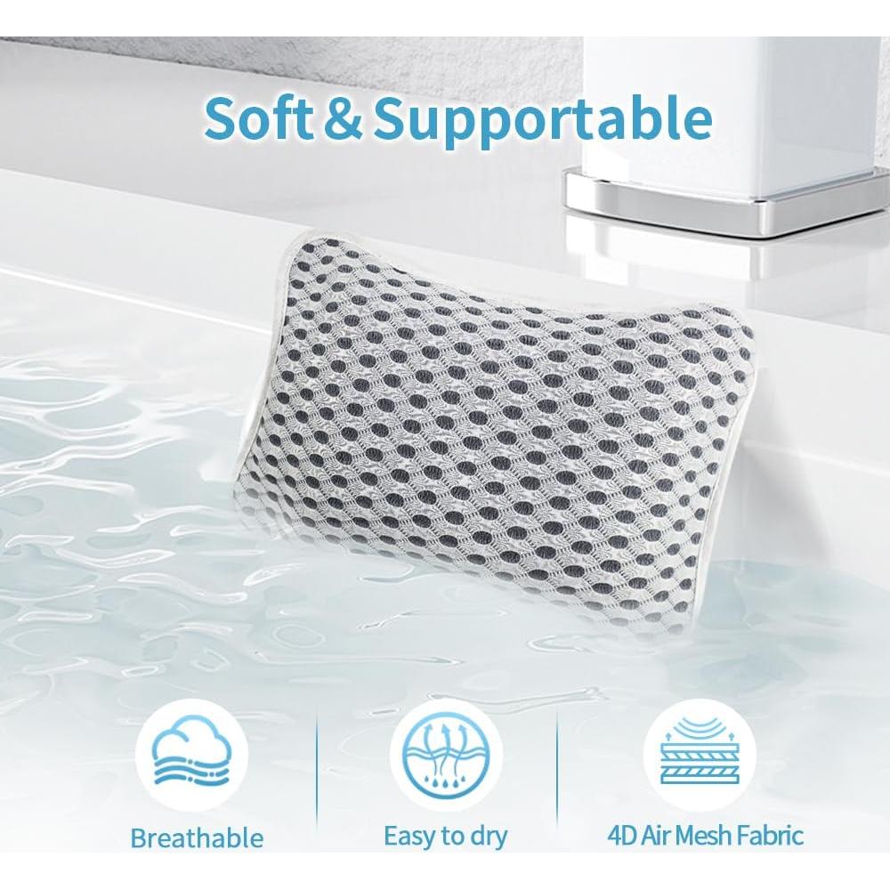 Almohada de Baño de Lujo CONBELLA con Ventosas Antideslizantes